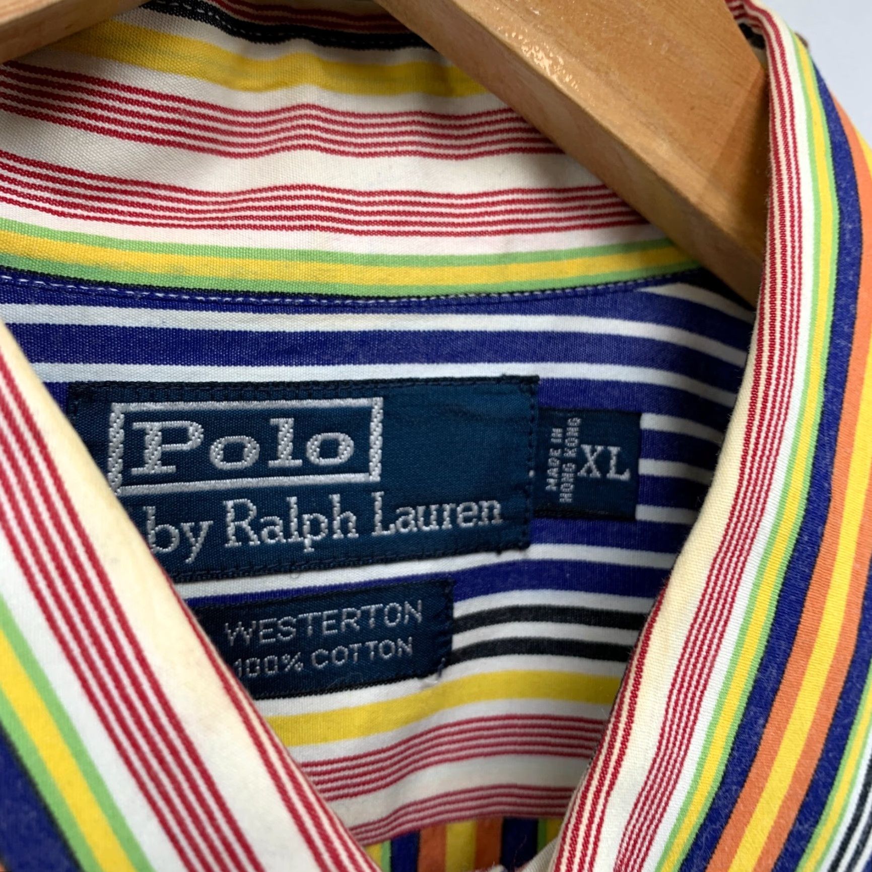 Polo Ralph Lauren VINTAGE Polo Ralph Lauren Westerton Button Down Shirt Mens XL Yellow Striped 26x33 Preppy Western 90s Mens Size US XL / EU 56 / 4 - 7 Thumbnail