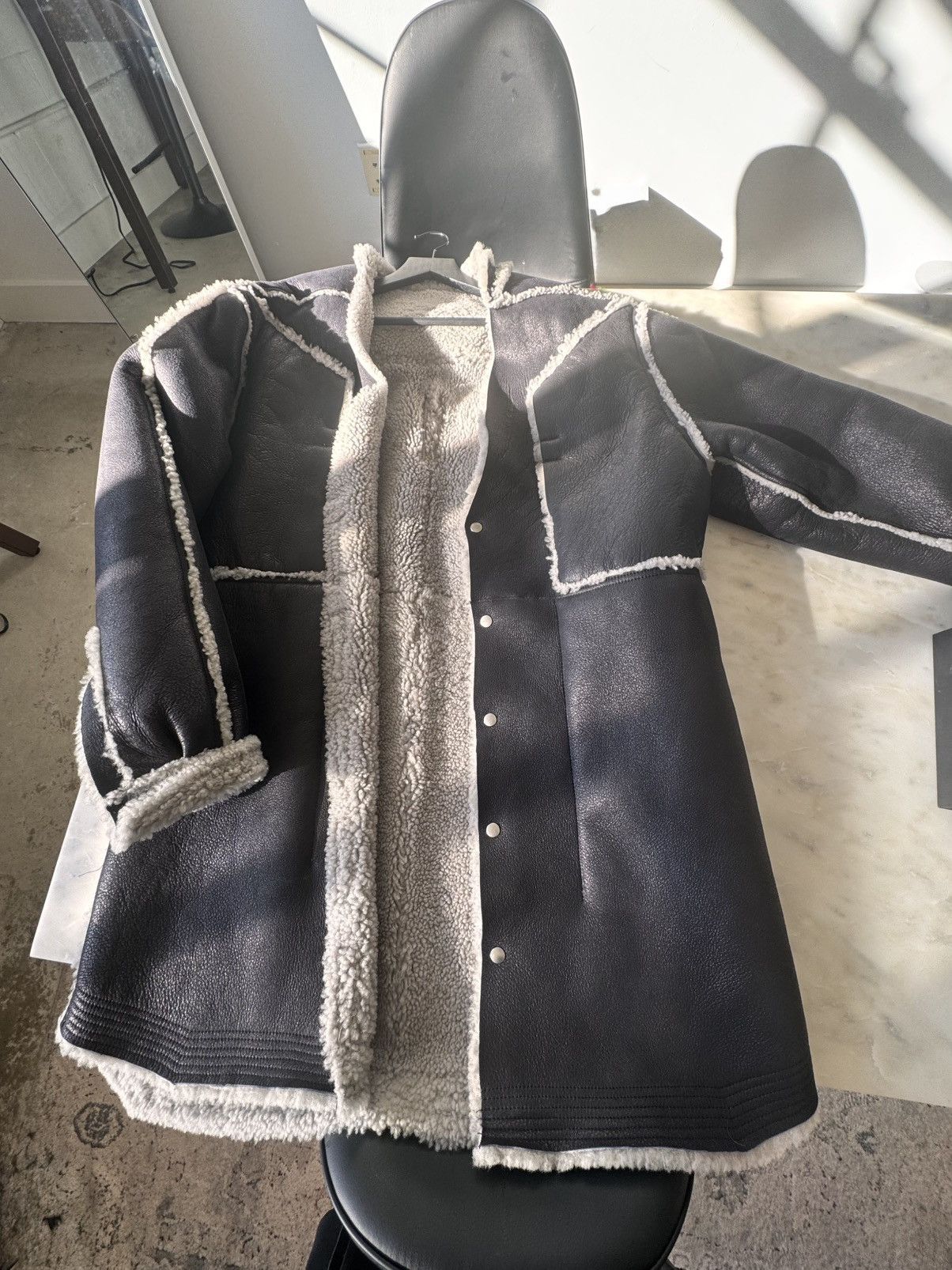 Rick Owens Rick Owen’s Lamb Leather Coat Size US XXS / EU 40 - 1 Thumbnail