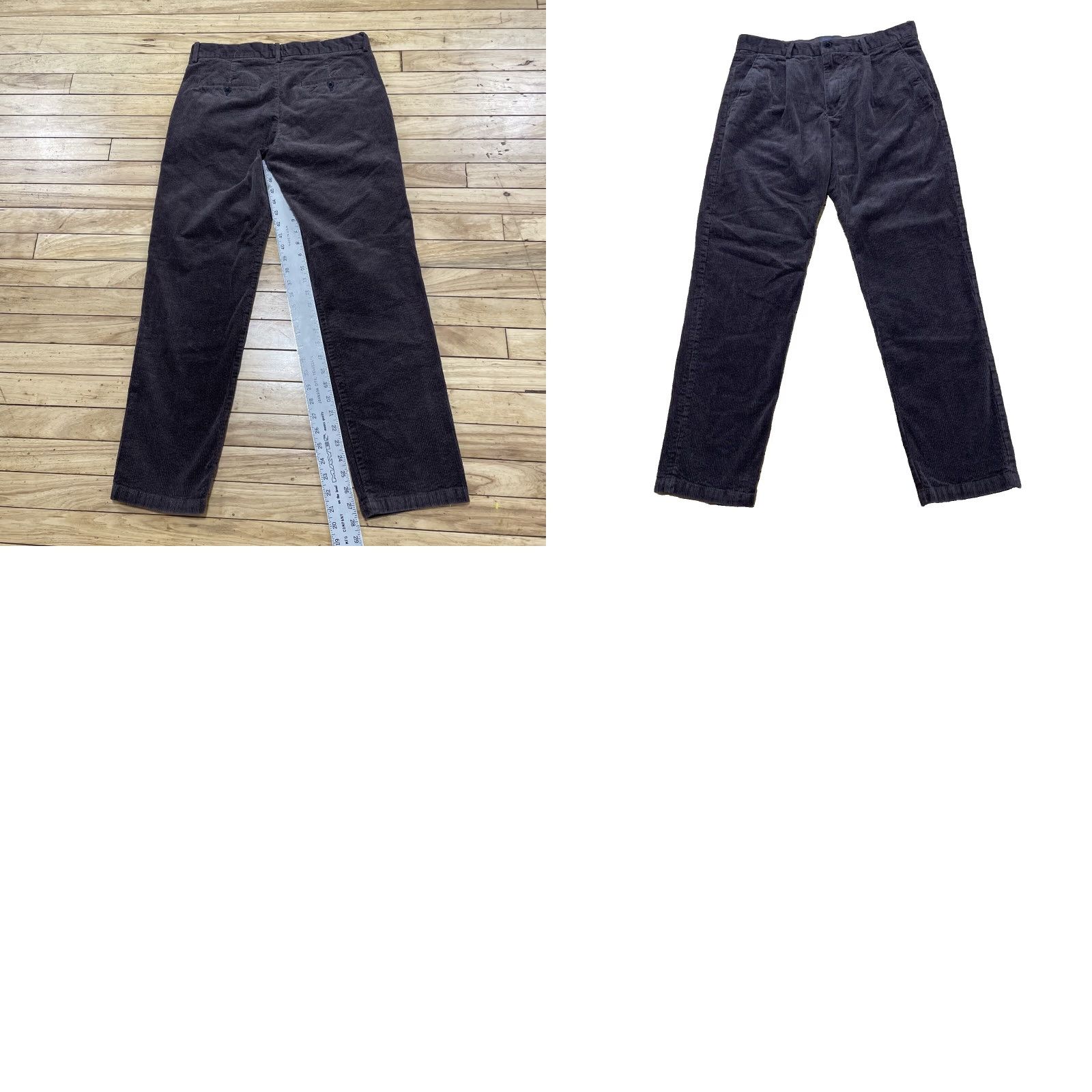 H&M VINTAGE H&M Corduroy Pants Adult 31 Brown Pleated Straight Chino Nature Skate 31x28 Mens Size 24" / US 00 / IT 34 - 11 Thumbnail