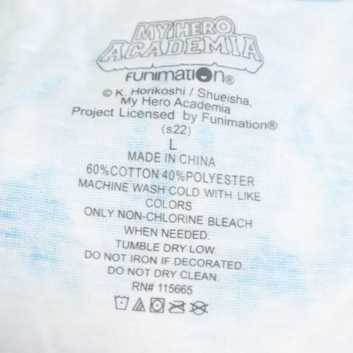 Vintage My Hero Academy Shirt Men L White Tie-Dye T-Shirt Size US L / EU 52-54 / 3 - 5 Thumbnail