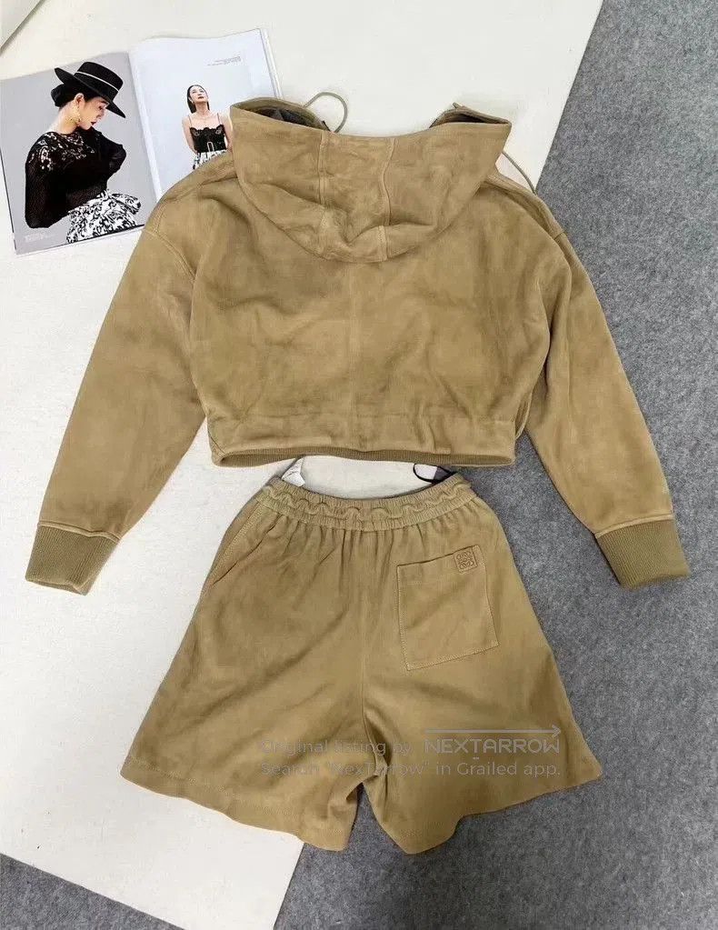 Loewe Loewe Suede Logo Hooded Set. Size US 36 / EU 52 - 2 Thumbnail
