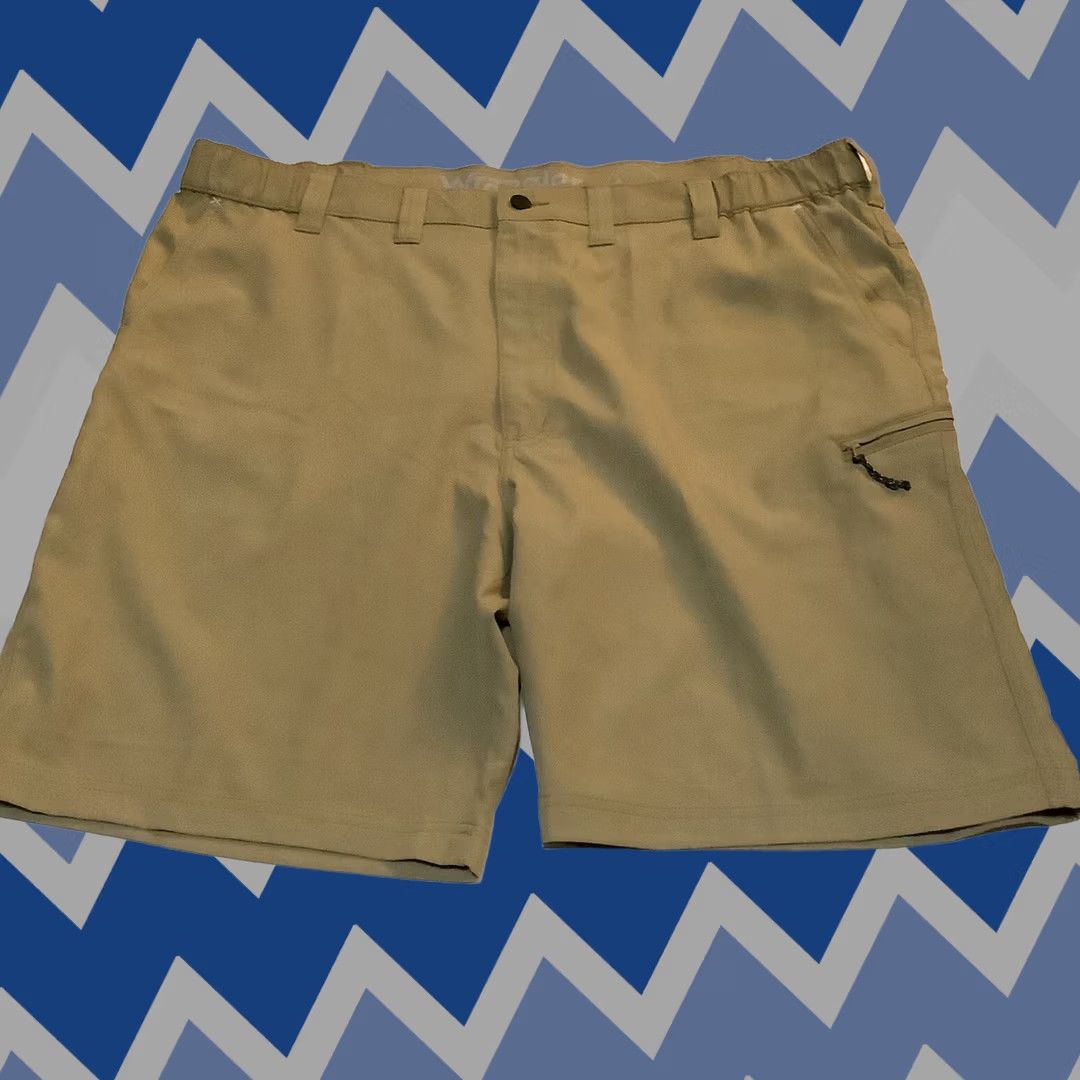 Wrangler Wrangler Performance Shorts Mens 44 Beige Polyester 5-Pocket 10in Inseam Outdoor Travel Regular Waist Elastic Pocket Beiges? Size US 44 / EU 60 - 1 Thumbnail