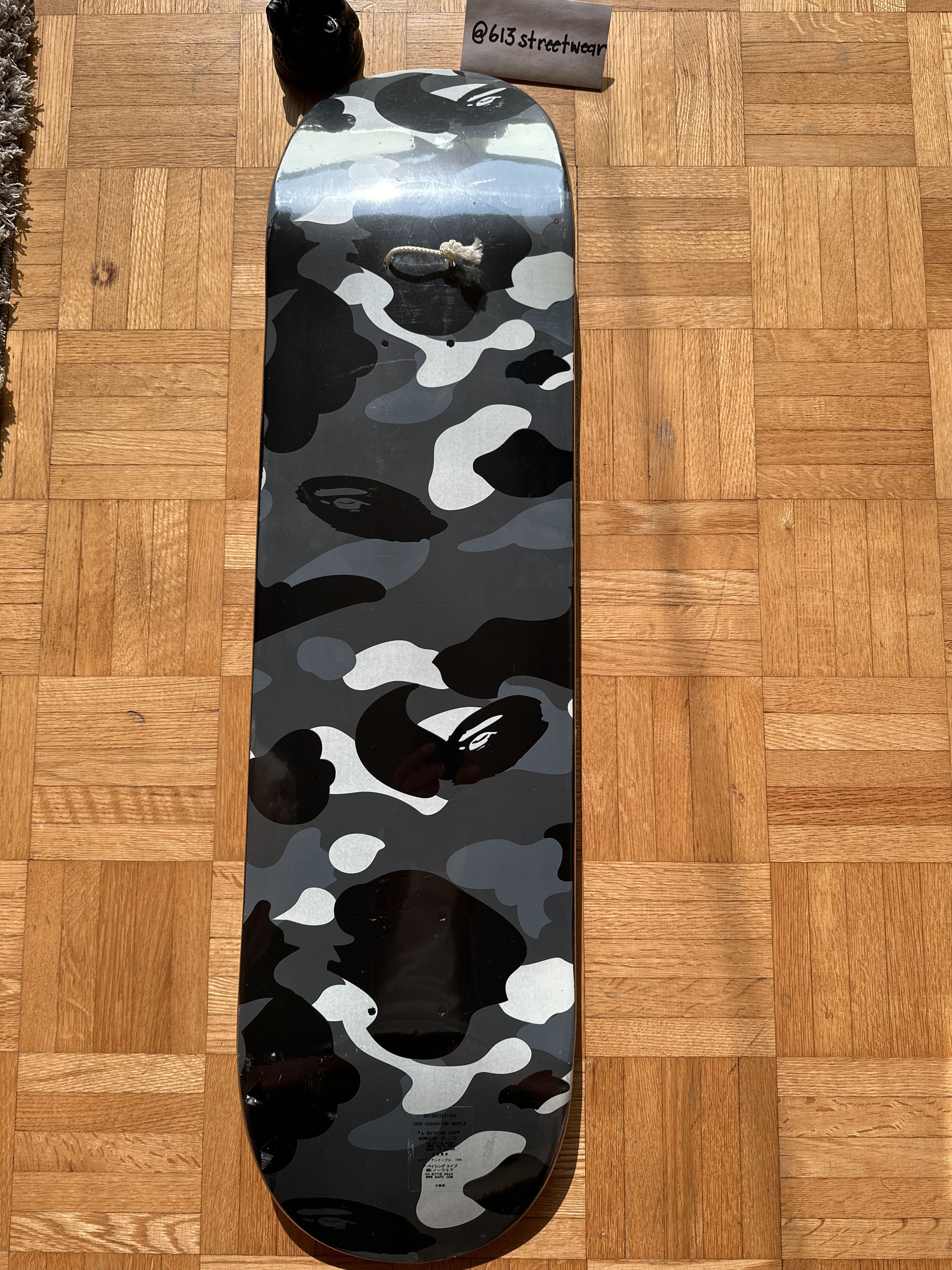 image of Bape City Camo Skateboard in Black, Men's