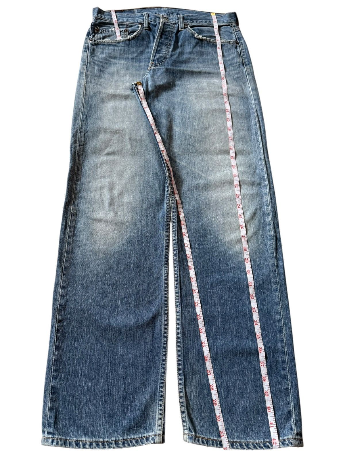Levi's Vintage 90s Levis 501 Faded Wash Patches Distress Jeans Size US 32 / EU 48 - 7 Thumbnail