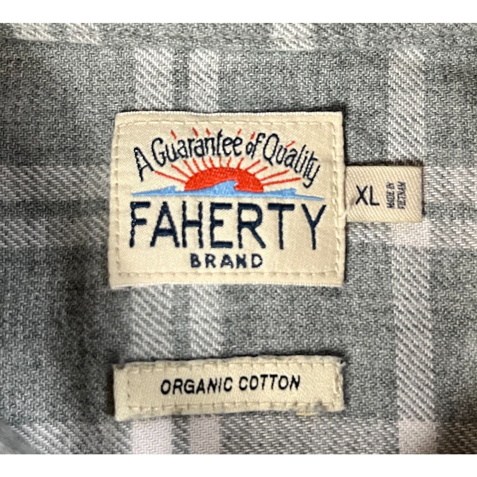 Faherty Faherty Button-Up Plaid Flannel Shirt XL Gray Cotton Organic (Men) Size US XL / EU 56 / 4 - 6 Thumbnail