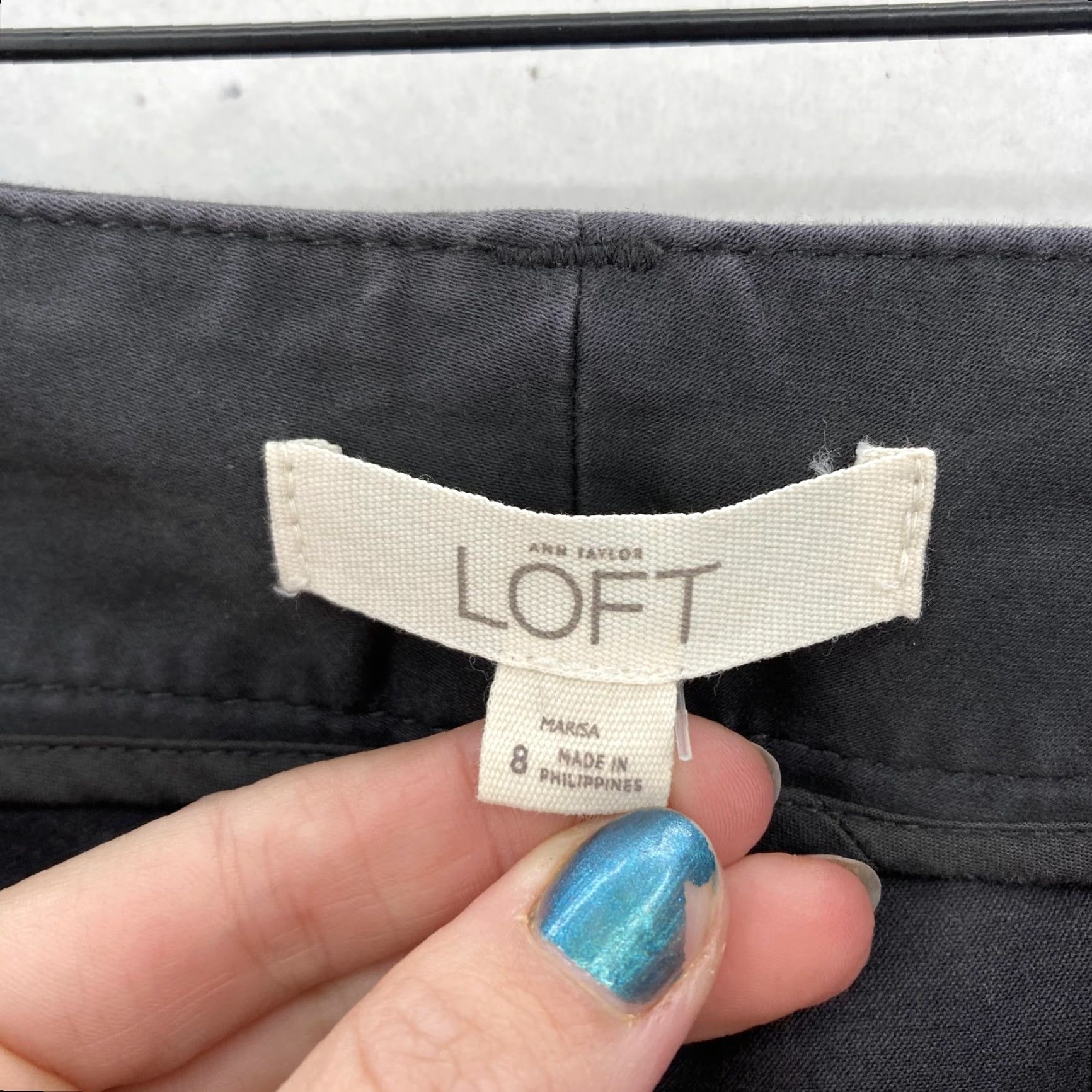 Loft LOFT Ann Taylor Pants Womens 8 Gray Marisa Skinny Ankle Stretch Sateen Chino Size 30" / US 8 / IT 44 - 5 Thumbnail