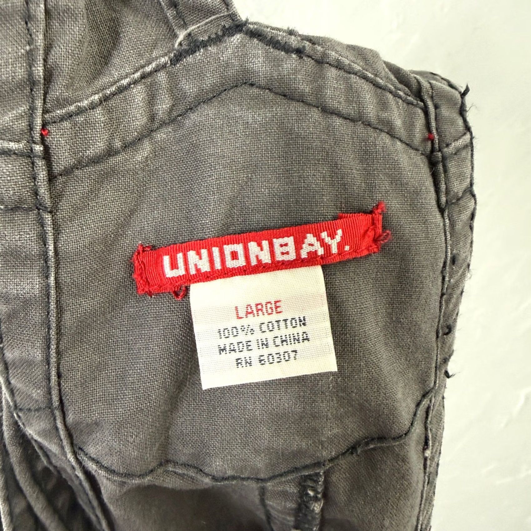 Vintage Vintage Unionbay Y2K Dress Large Cotton Overall Pockets Mini T3-23 Size 36" / US 14 / IT 50 - 6 Thumbnail