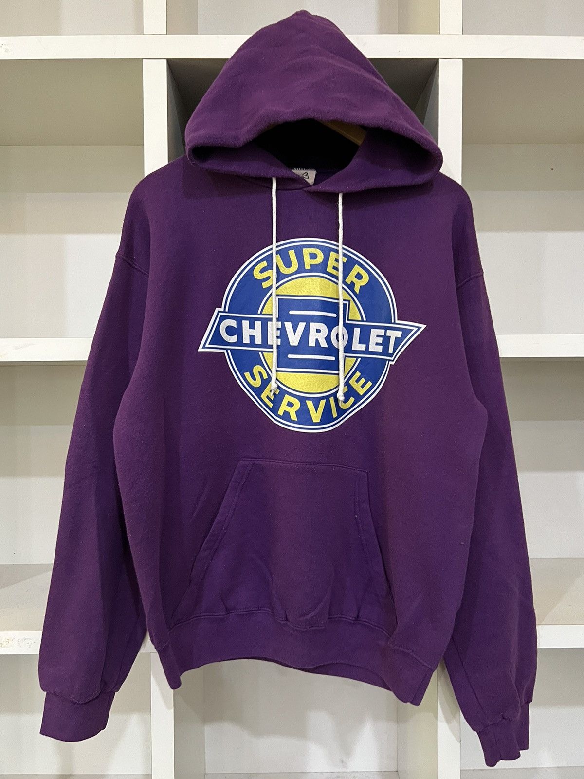 image of Racing x Vintage Super Chevrolet Service Hoodie in Purple, Men's (Size Medium)