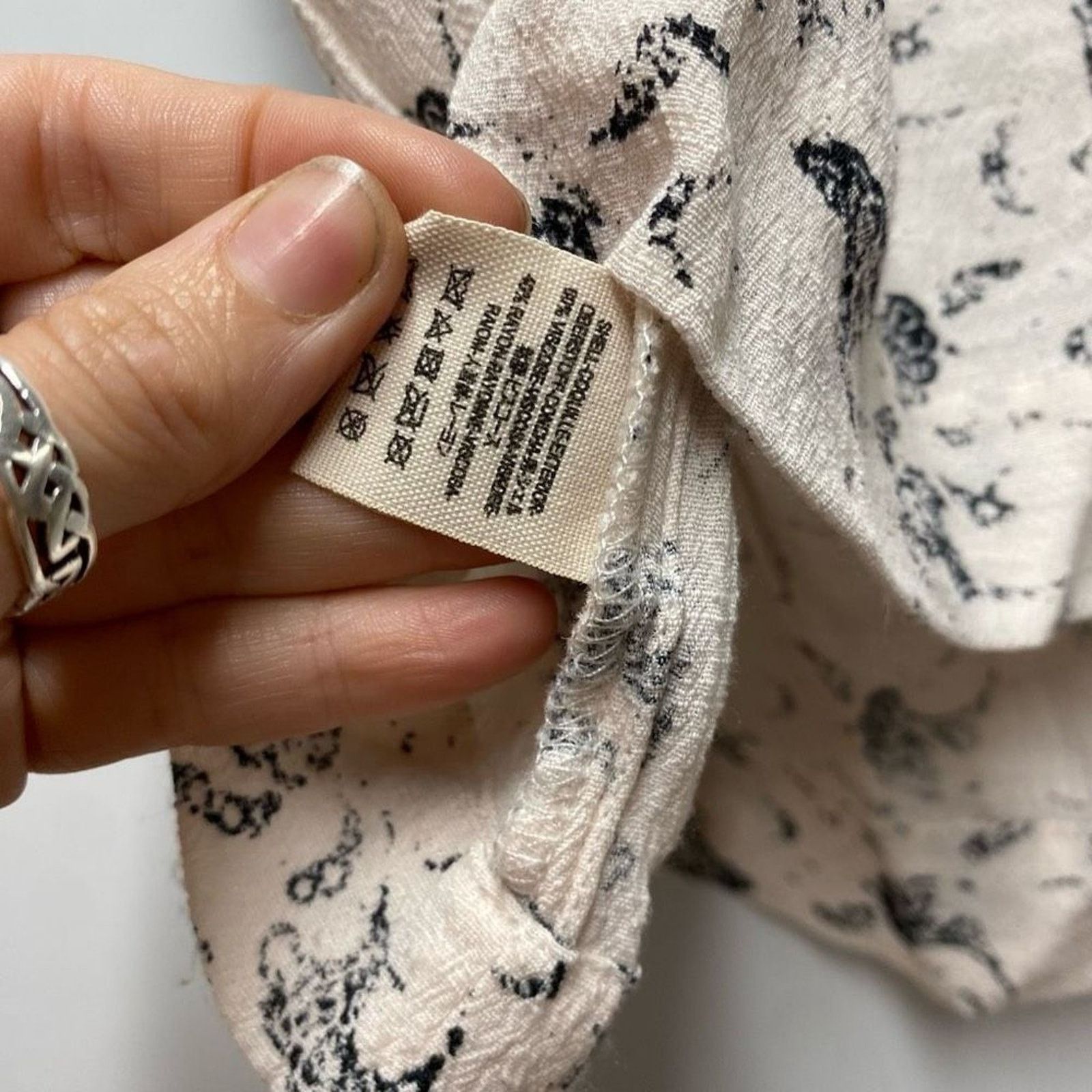 Free People Free People Crinkle Printed Look Through Top in Tea XS, $68 Size XS / US 0-2 / IT 36-38 - 7 Thumbnail