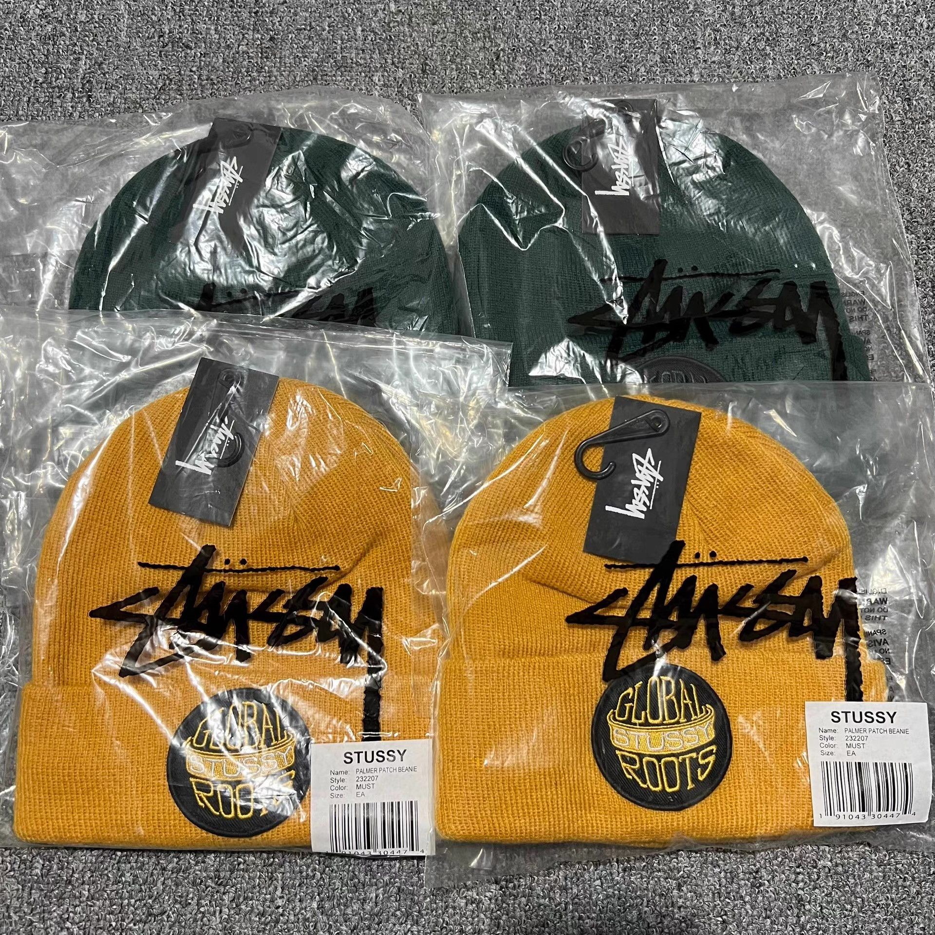 Stussy Stussy Globe Logo Embroidered Knit Beanie Q7 Size ONE SIZE - 2 Thumbnail