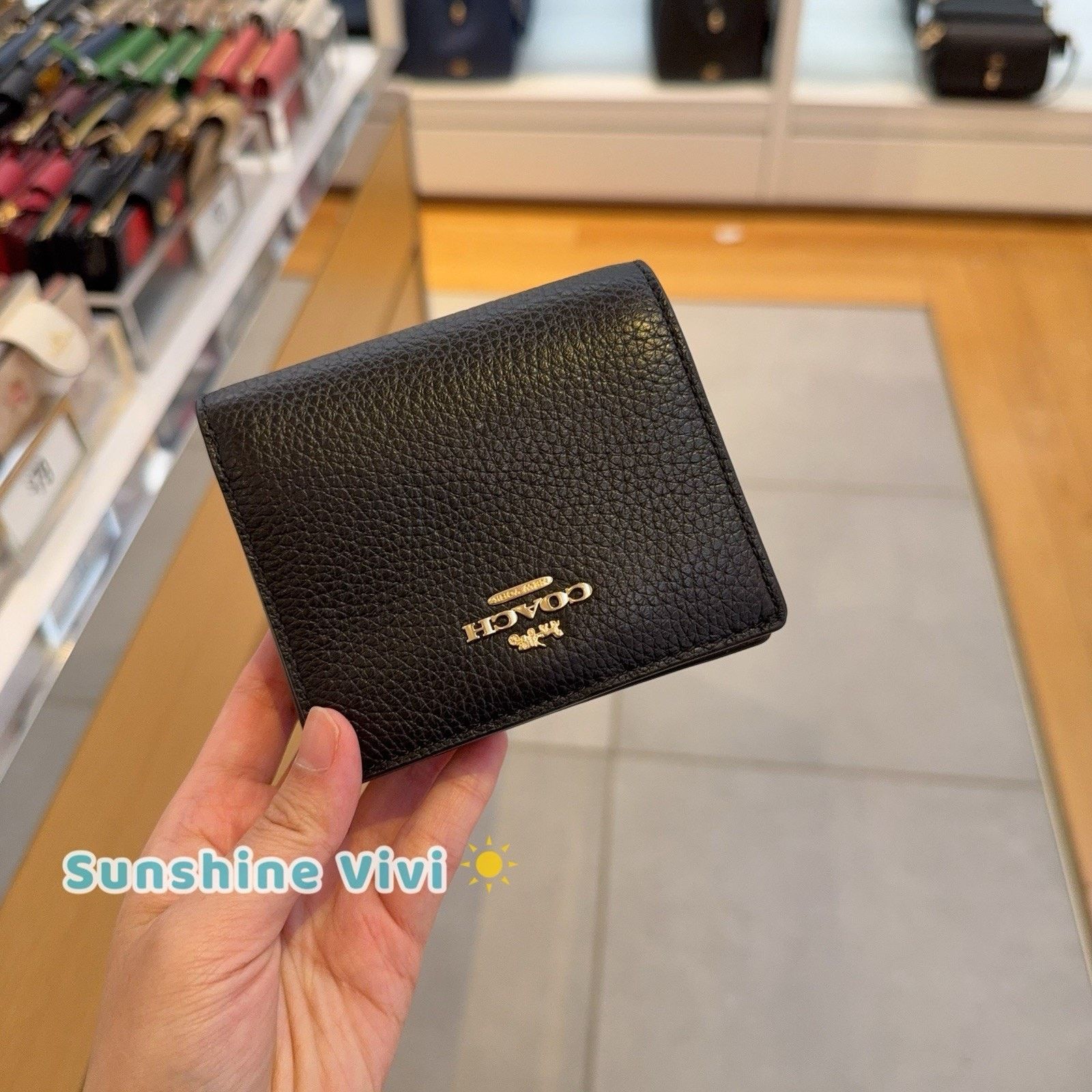 Coach NWT Coach Snap Wallet Gold/Black C2862 Leather Size ONE SIZE - 1 Thumbnail