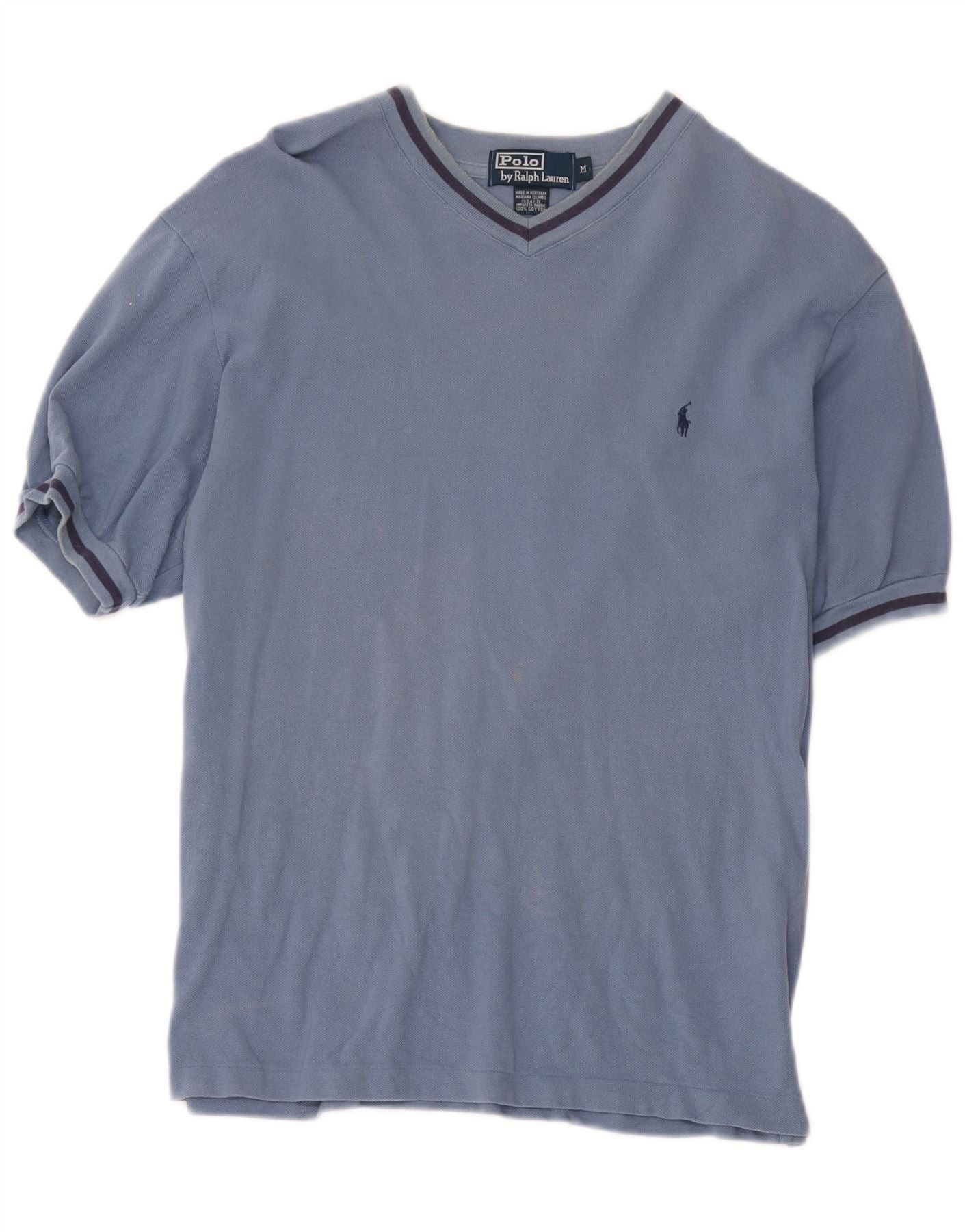 Polo Ralph Lauren Womens T-Shirt Top UK 14 Medium Blue Cotton Size S / US 4 / IT 40 - 1 Thumbnail