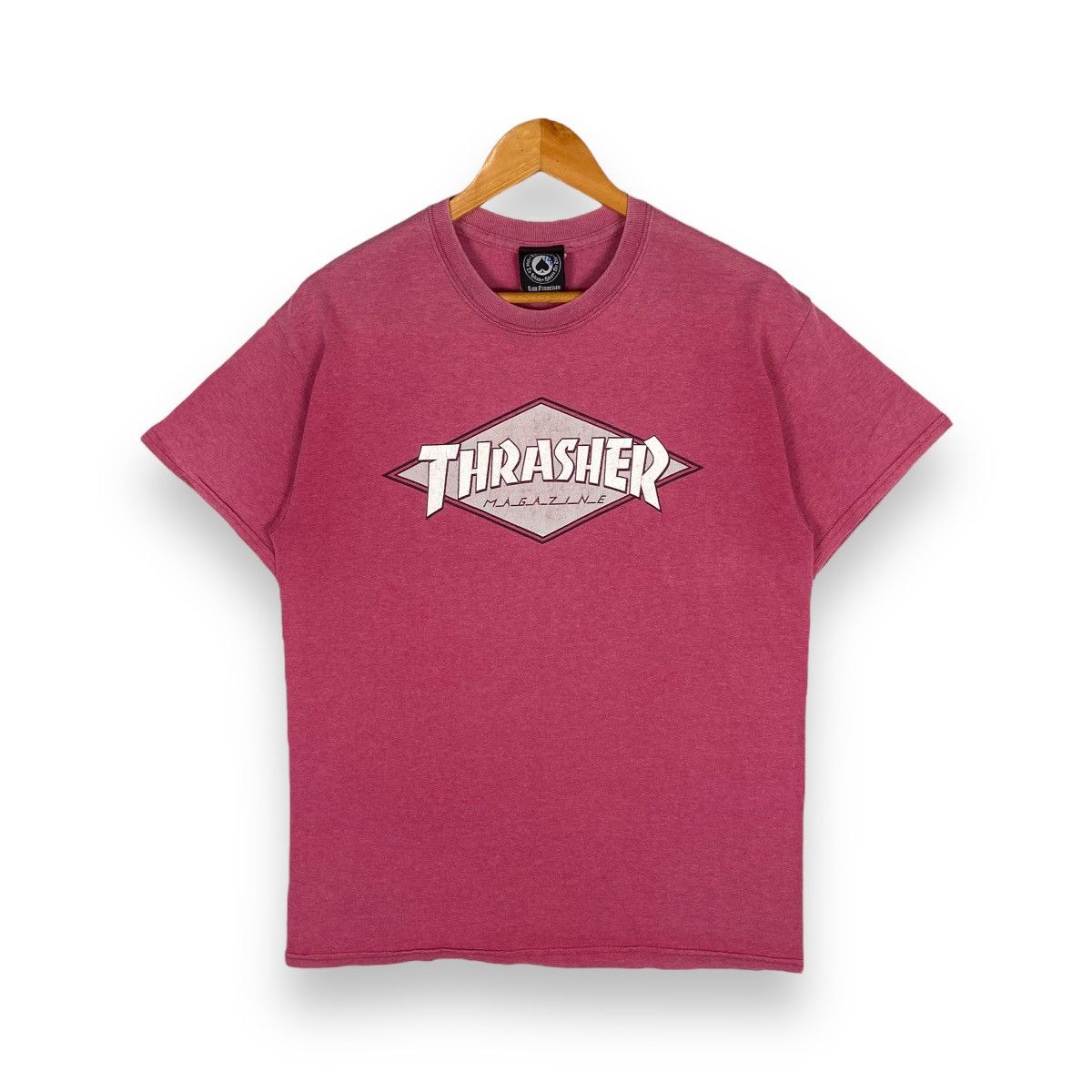 image of Thrasher Magazine OG Logo Tee Skatewear / Skategang in Burgundy, Men's (Size Medium)
