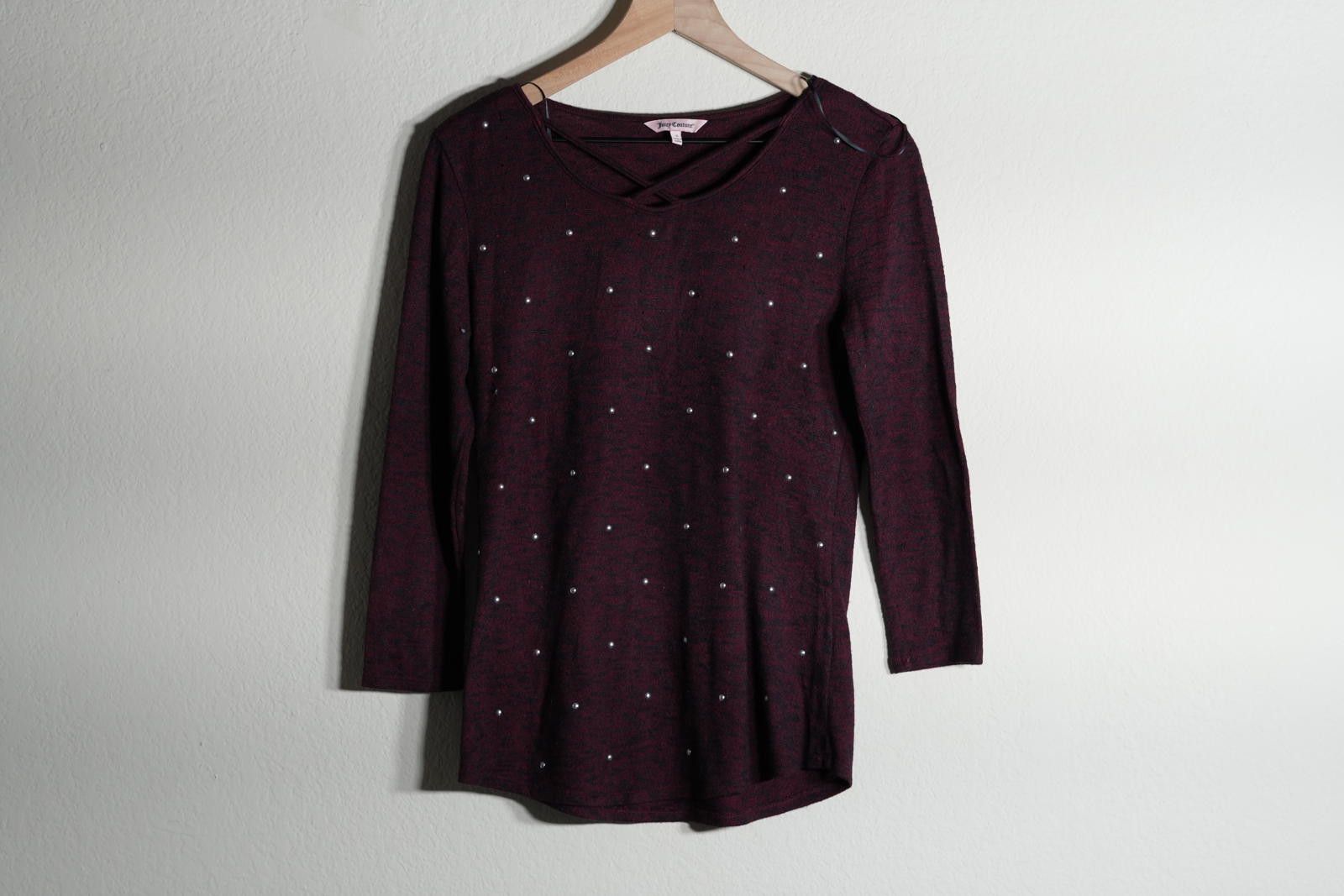 Juicy Couture Jeans Juicy Couture Shirt Women's S Burgundy Long Sleeve Size S / US 4 / IT 40 - 8 Thumbnail