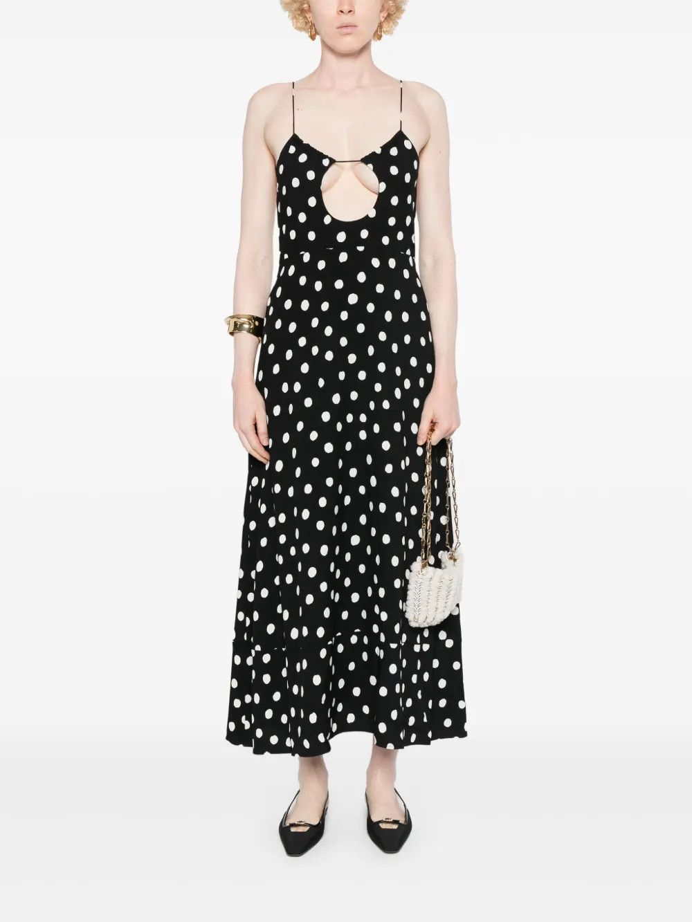 Saint Laurent Paris o1y0126 Maxi Dress in Black/White Size M / US 6-8 / IT 42-44 - 4 Thumbnail