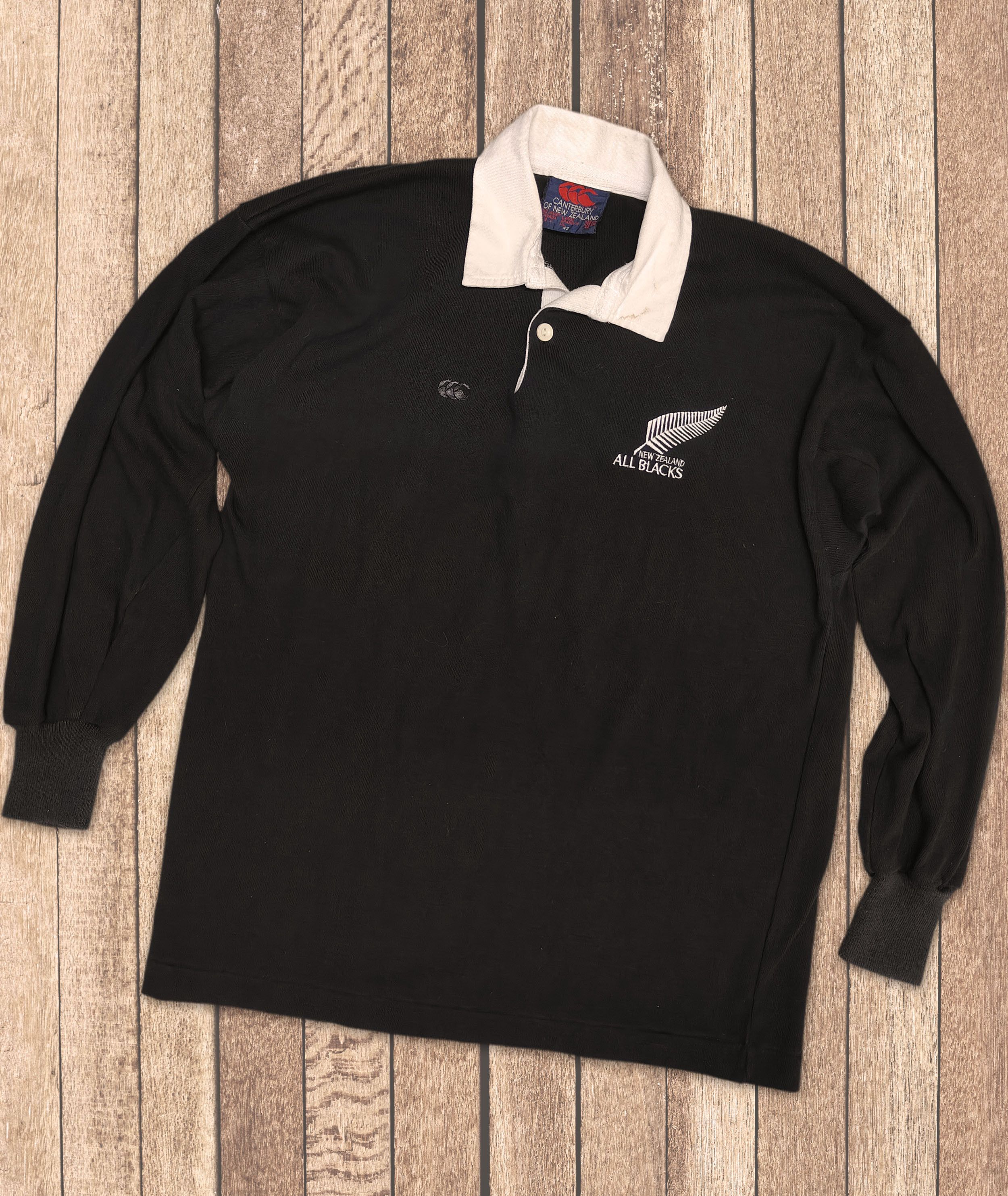 Canterbury Of New Zealand Grey White Black Button-Up Heavyweight Polo T-Shirt XL main image 1