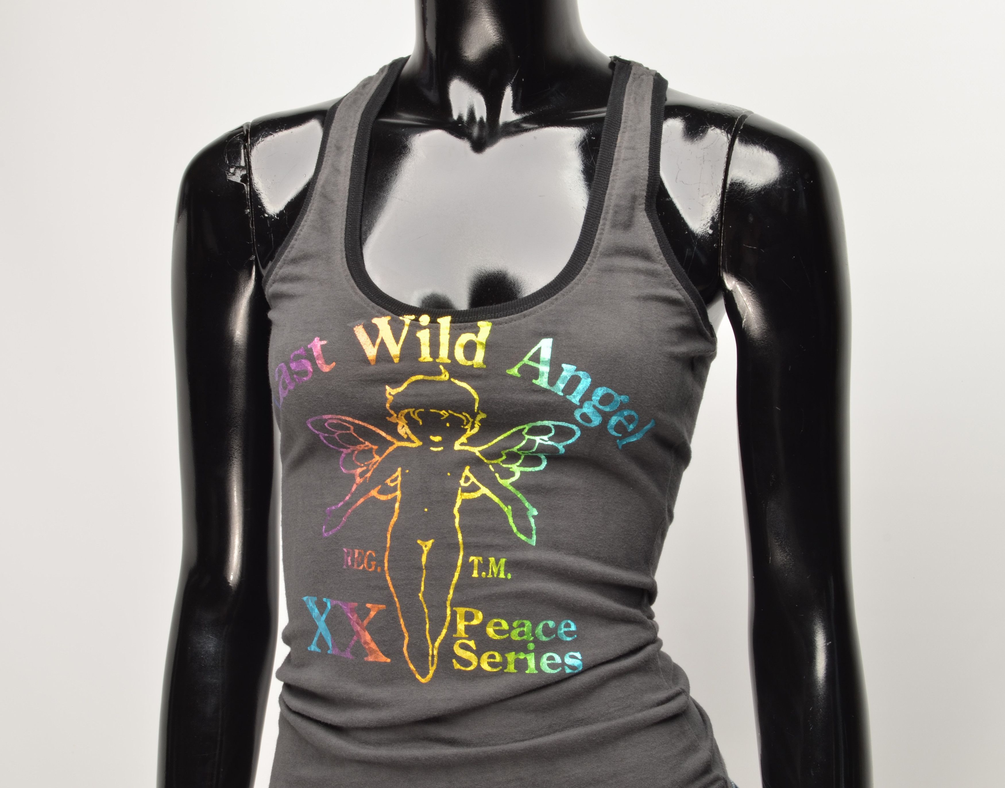 Vintage Last Wild Angel Y2K Printed Tank Top Size S / US 4 / IT 40 - 2 Thumbnail