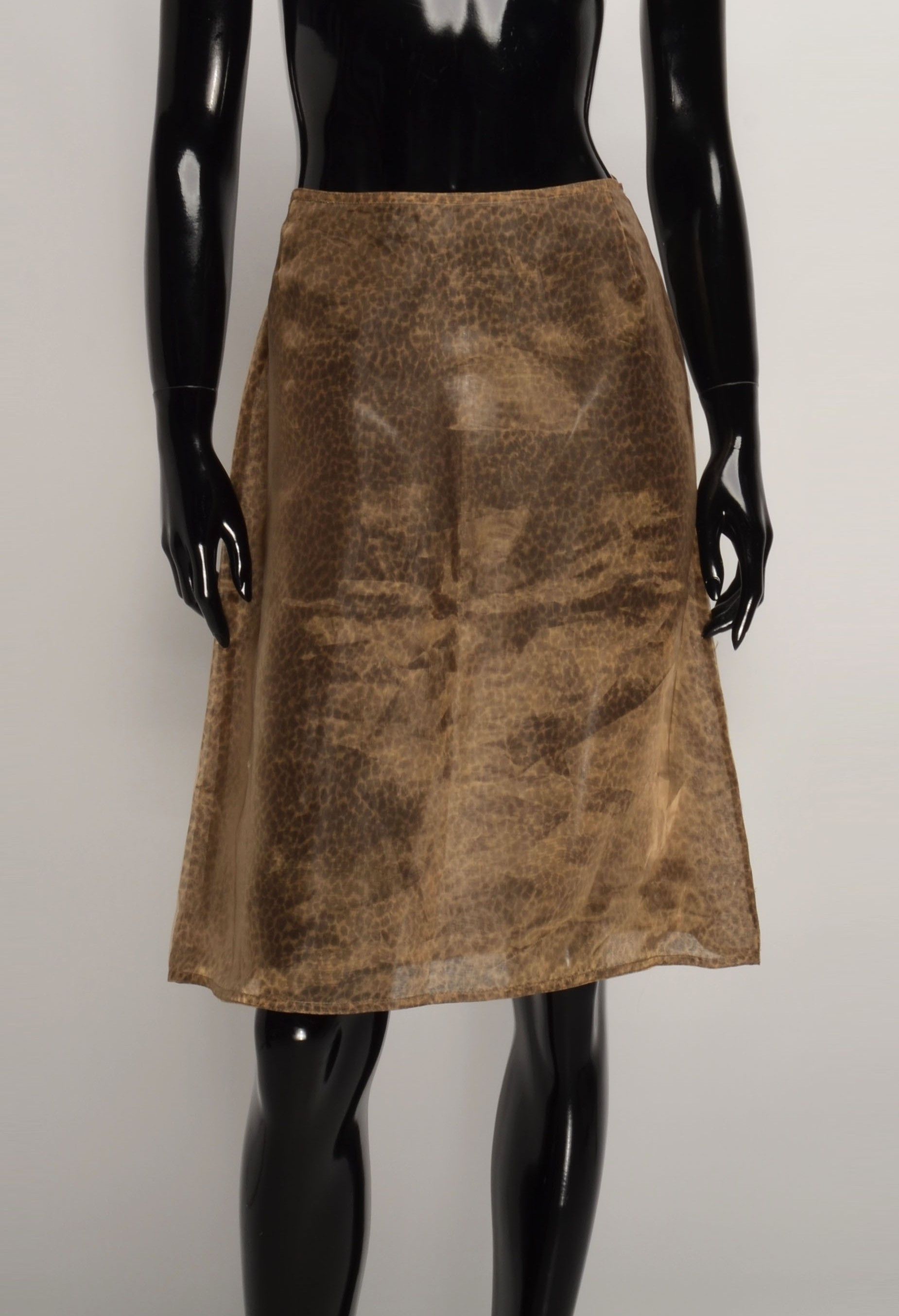 STRENESSE Strenesse Gabriele Strehle 90's Leopard Glam Mesh Skirt Size 31" - 1 Thumbnail