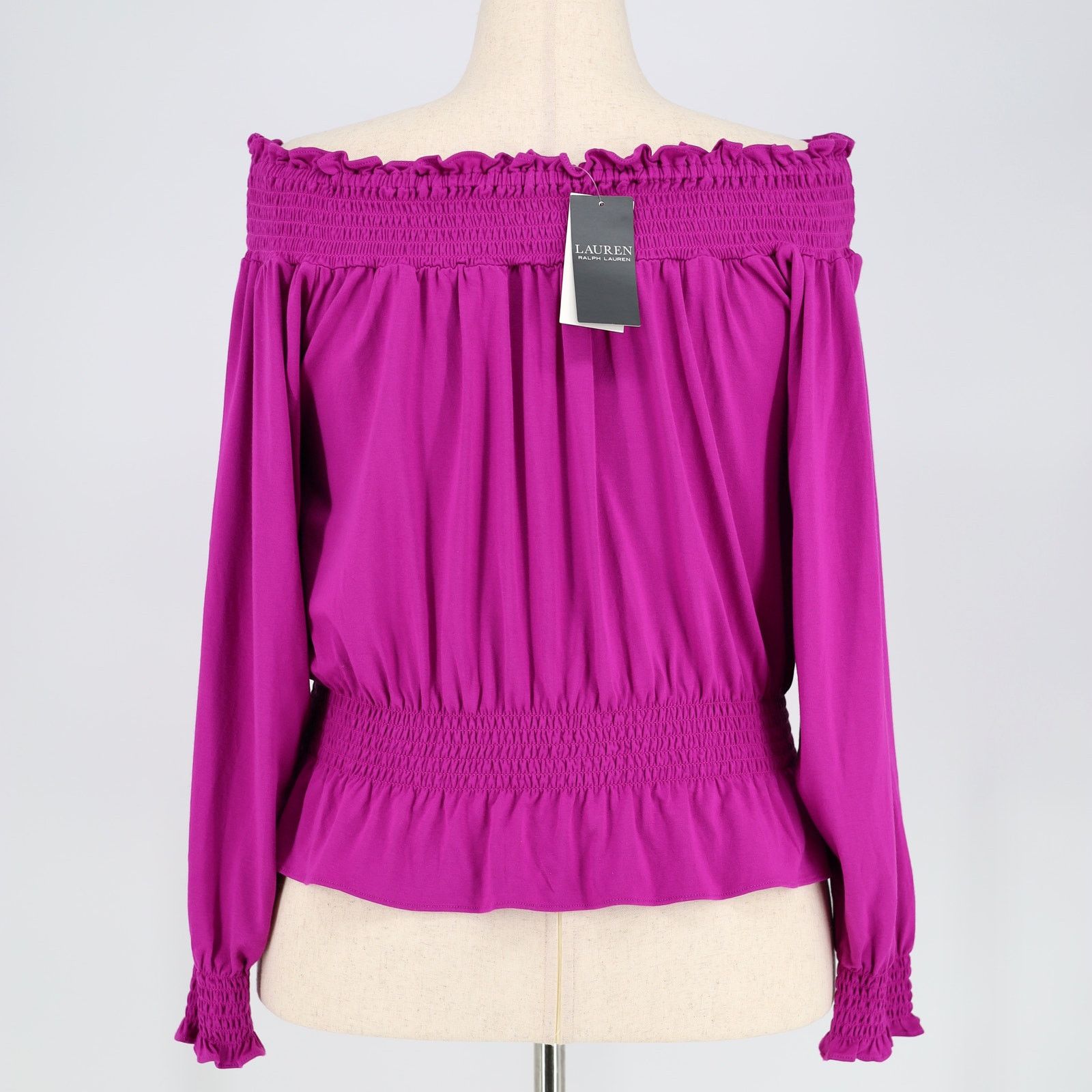 Lauren Ralph Lauren Ralph Lauren Women Off-the-Shoulder Peplum Blouse Size M Size M / US 6-8 / IT 42-44 - 5 Thumbnail