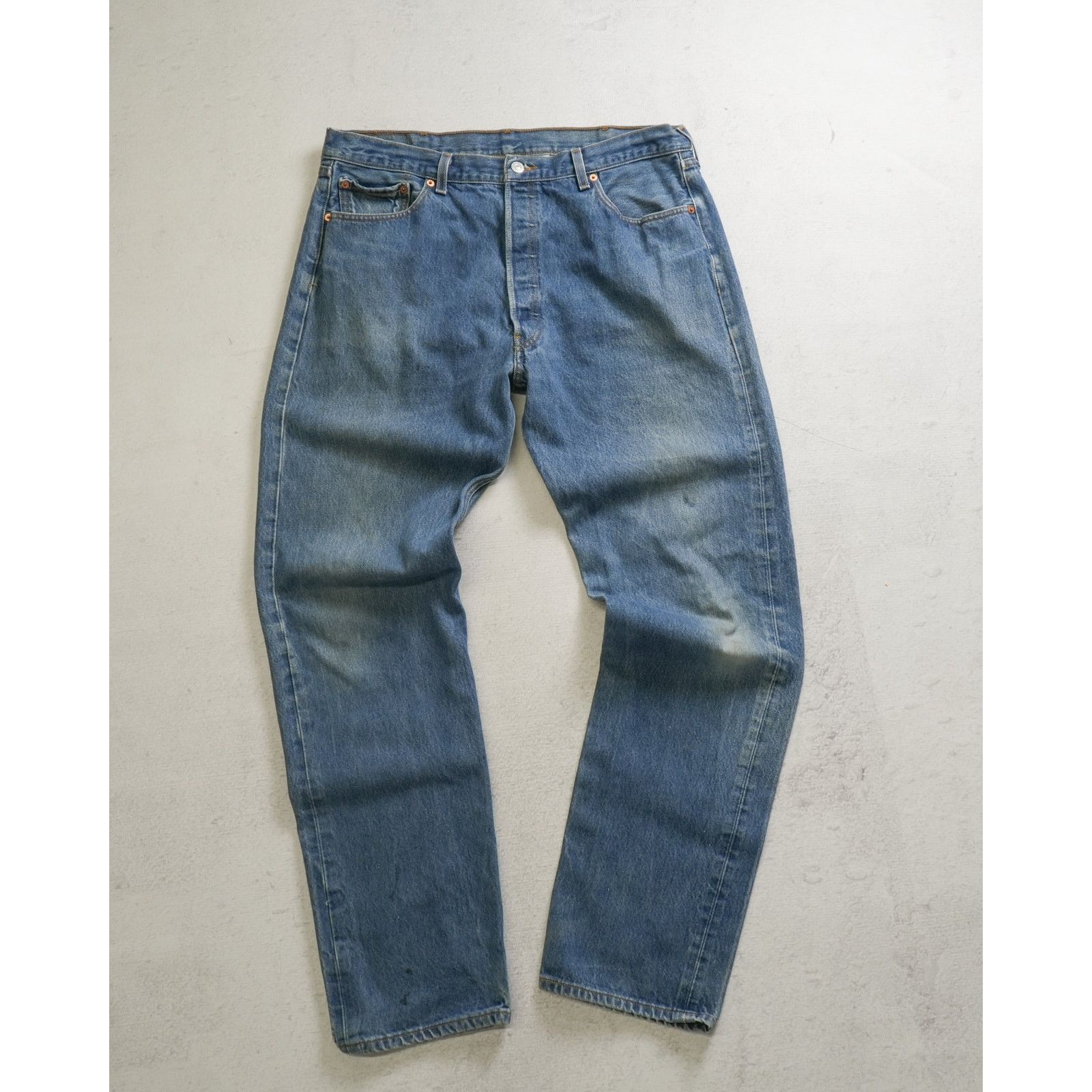 Levi's Vintage 90s Levis 501 Blue Straight Leg Mens Jeans - 38x33 Size US 38 / EU 54 - 1 Thumbnail
