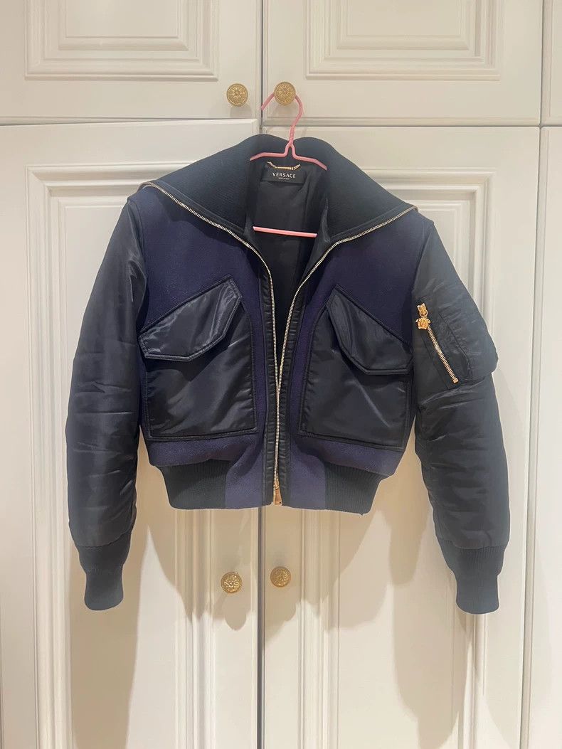 Versace Navy collar jacket