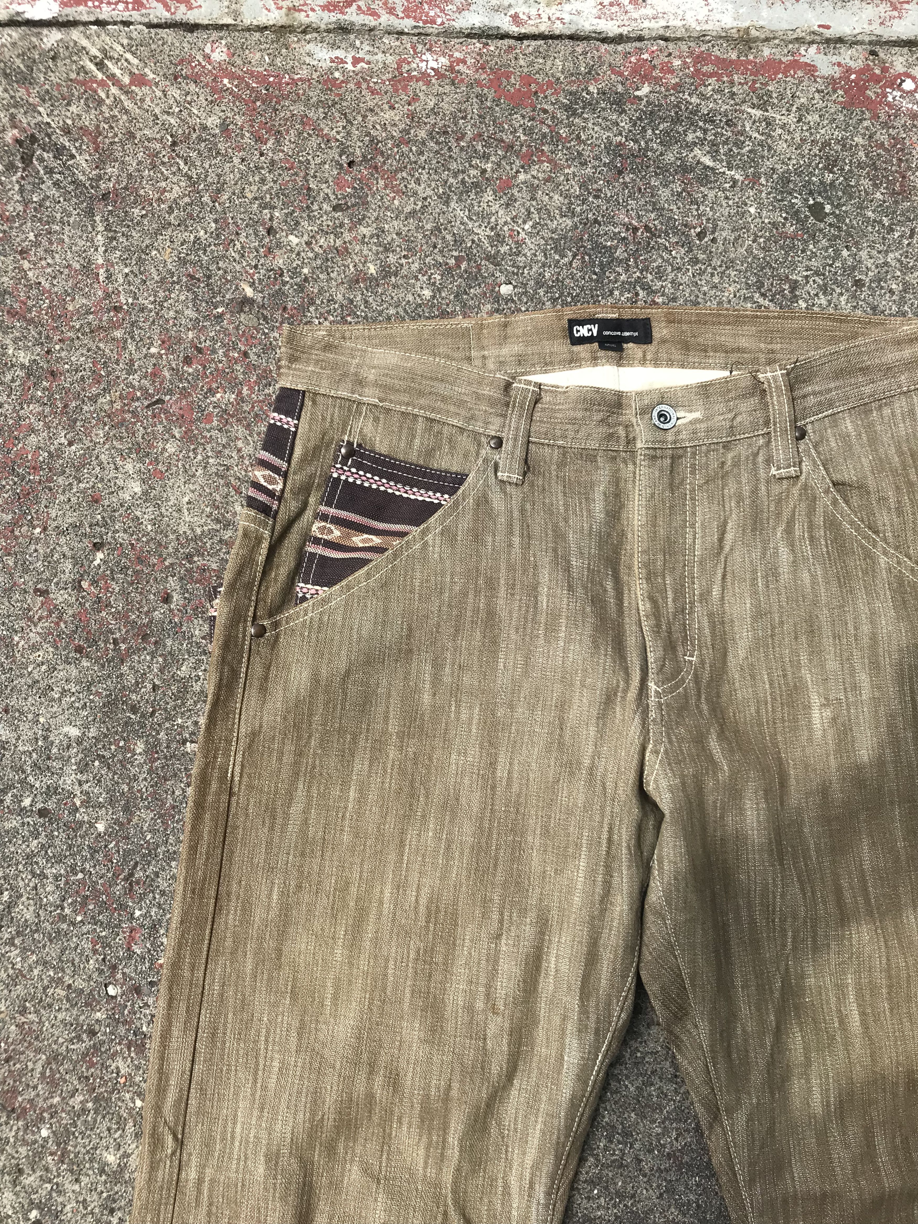 If Six Was Nine × Japanese Brand Rare‼️Concave attempt pants Size US 32 / EU 48 - 4 Thumbnail