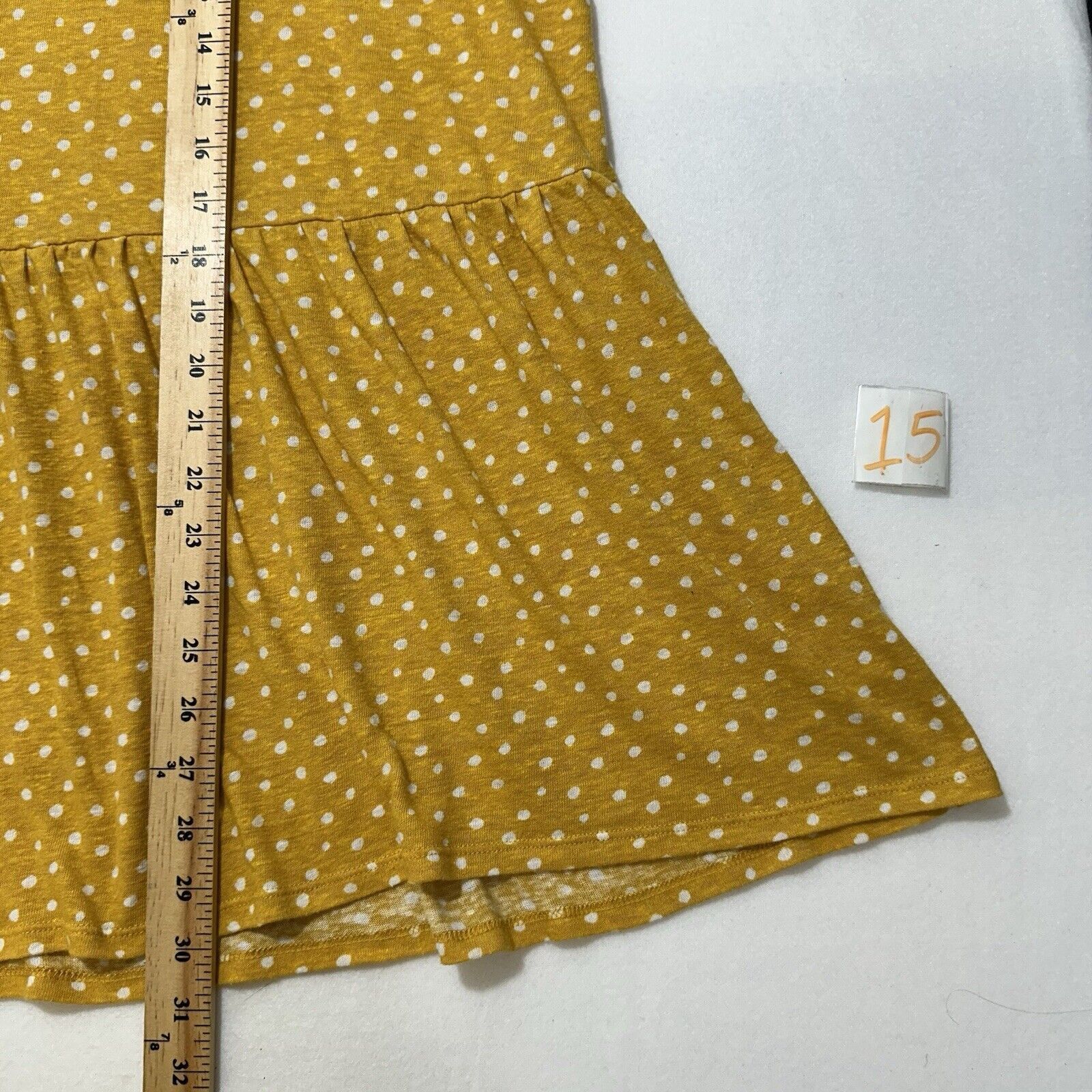 Old Navy Old Navy Women's 3X Yellow White Polka Dot Linen Tank Top Size 3XL / US 20-22 - 9 Thumbnail