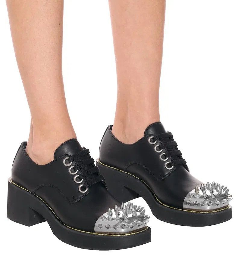Miu Miu MIU MIU FW2020 Spikes Studded Steel Toe Derby Shoes boots Size US 10 / IT 40 - 4 Thumbnail