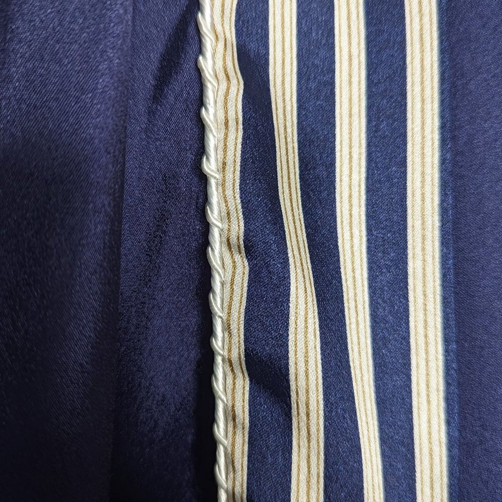 Other Natori Navy Blue Satin Short Kimono Sleeve Robe Open Front Size ONE SIZE - 5 Thumbnail