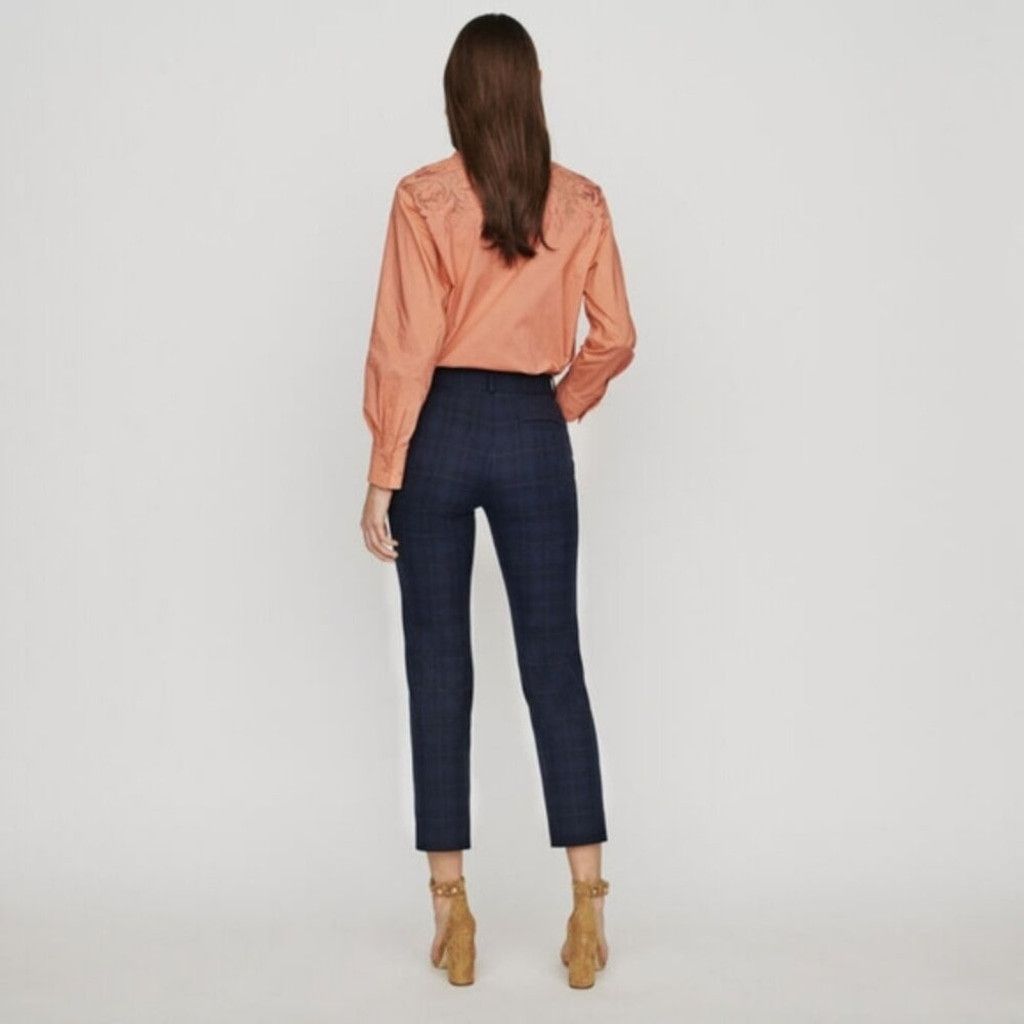 Maje MAJE Preppy Academia Crop Navy Blue Trousers Pants Size 34 Size 25" / US 0 / IT 36 - 7 Thumbnail