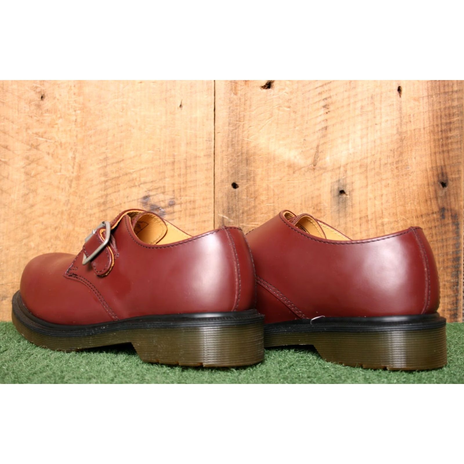Dr. Martens Dr. Martens Joey Cherry Red Leather Steel Toe Monk Strap Loafers UK 4 | US 6 Women Leather Steel Toe Monk Strap Loafers Size US 6 / IT 36 - 3 Thumbnail