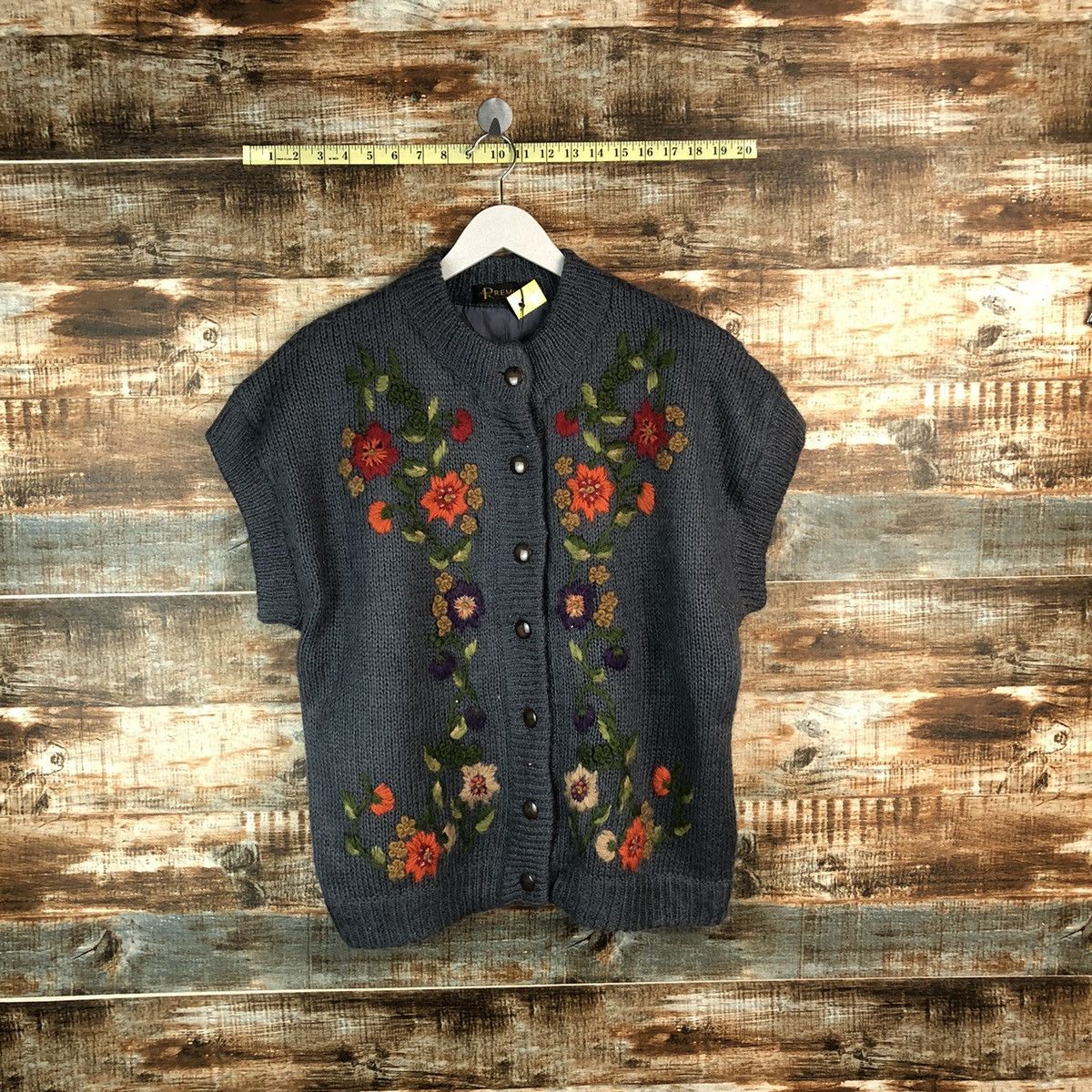 Homespun Knitwear × Japanese Brand Pre Move Grey art vintage Knitwear #A1818 Size L / US 10 / IT 46 - 1 Thumbnail