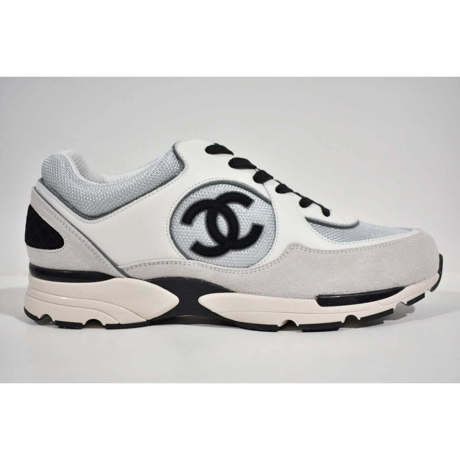 Chanel Chanel Black White CC Logo Low Top Trainer Sneaker 46 13 Size US 13 / EU 46 - 2 Thumbnail