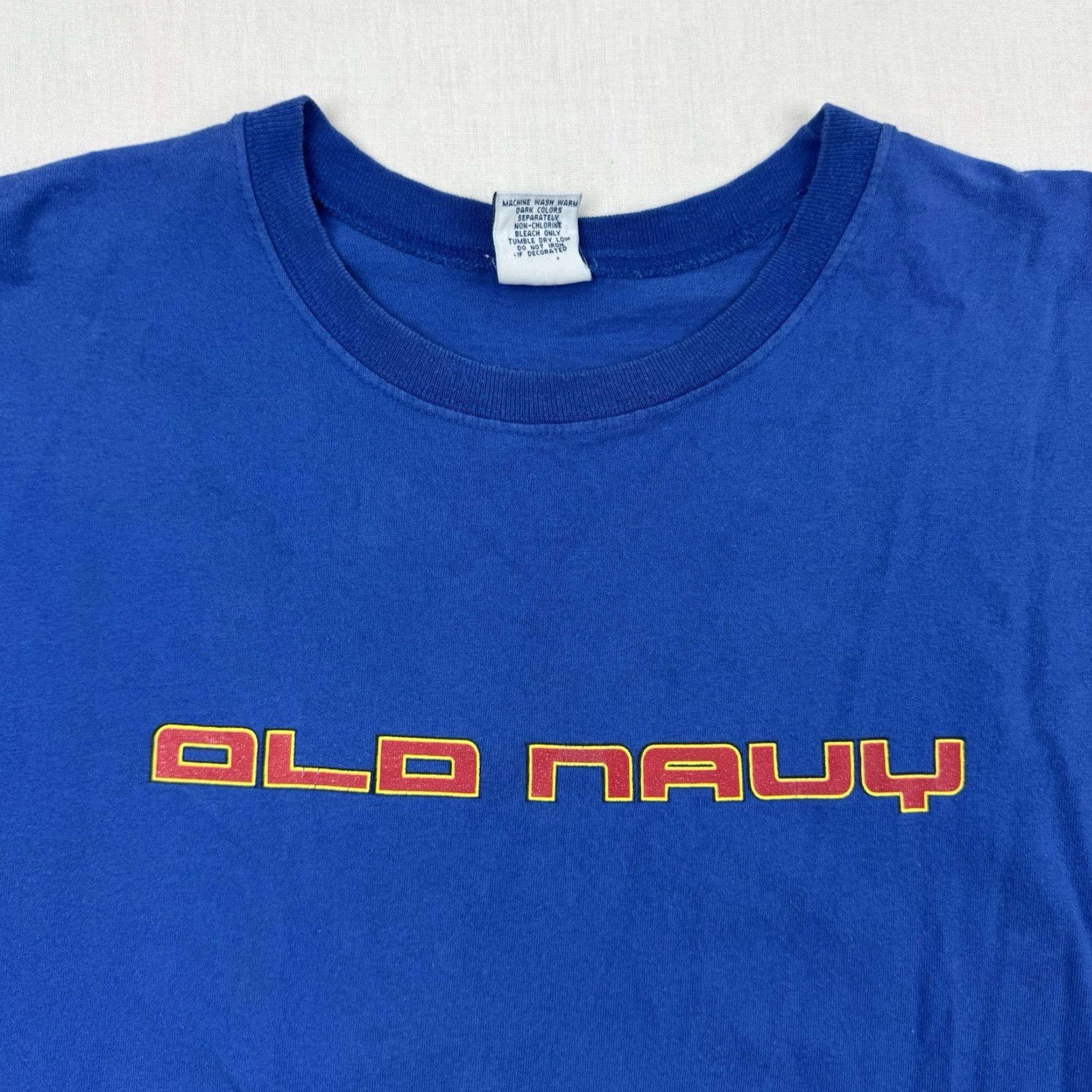 Old Navy VINTAGE Old Navy Long Sleeve T-Shirt Adult XL Blue Grunge 90s Mens Size US XL / EU 56 / 4 - 5 Thumbnail