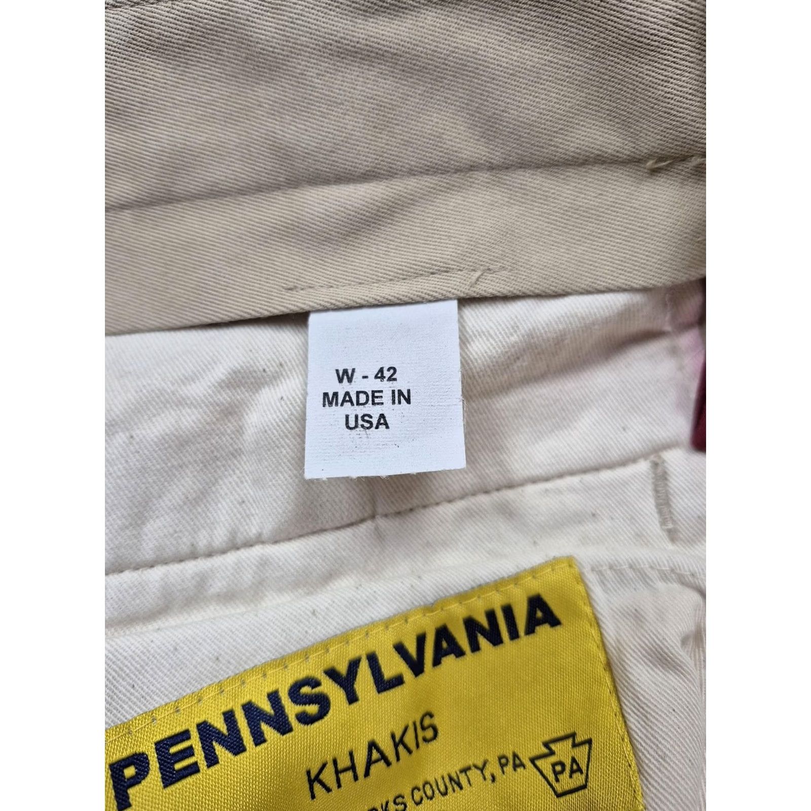 Vintage VINTAGE Pennsylvania Khakis Pants Mens 42x37 Beige Gov't Issue Flat Front NWT USA Size US 42 / EU 58 - 3 Thumbnail