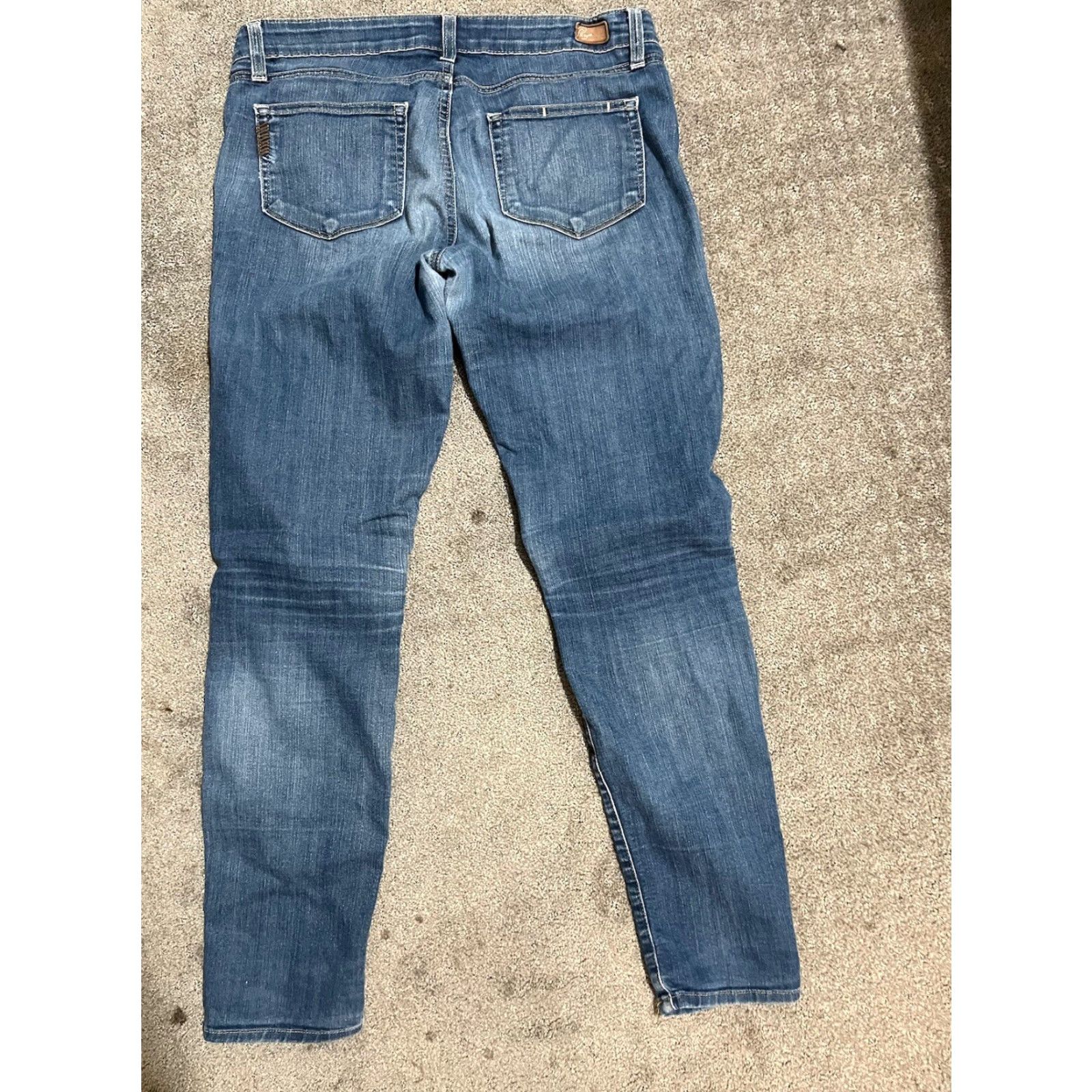 Paige PAIGE Jeans womens size 27 dark wash Peg Super skinny stretch denim jeans Size 27" / US 4 / IT 40 - 2 Thumbnail
