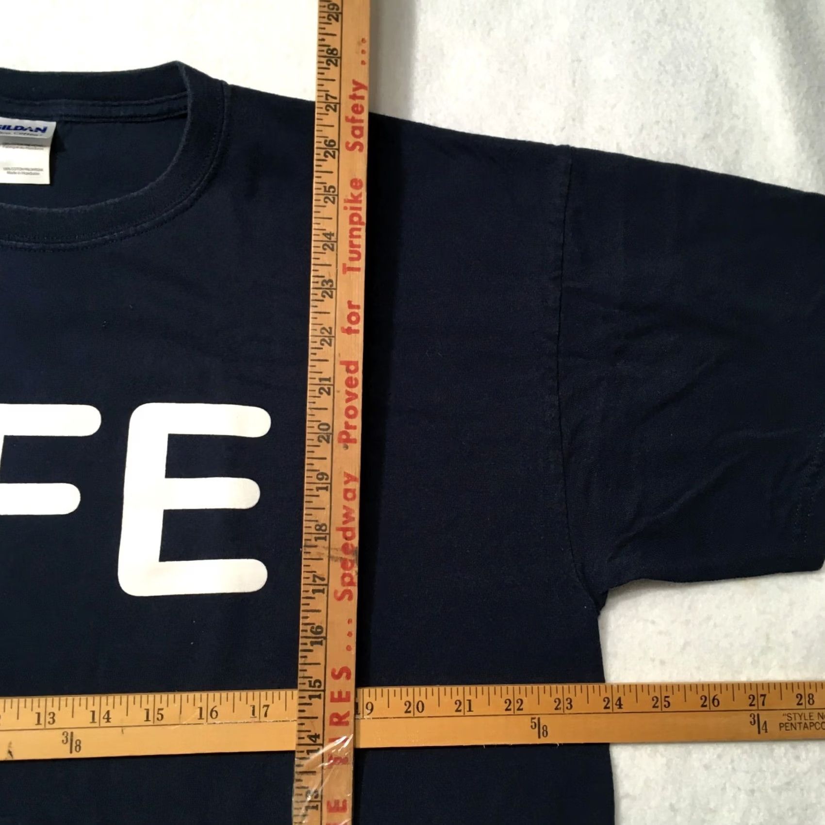 Gildan Life Is Good LFE Tee Mens XL Tshirt WTF navy blue short sleeve Size US XL / EU 56 / 4 - 4 Thumbnail