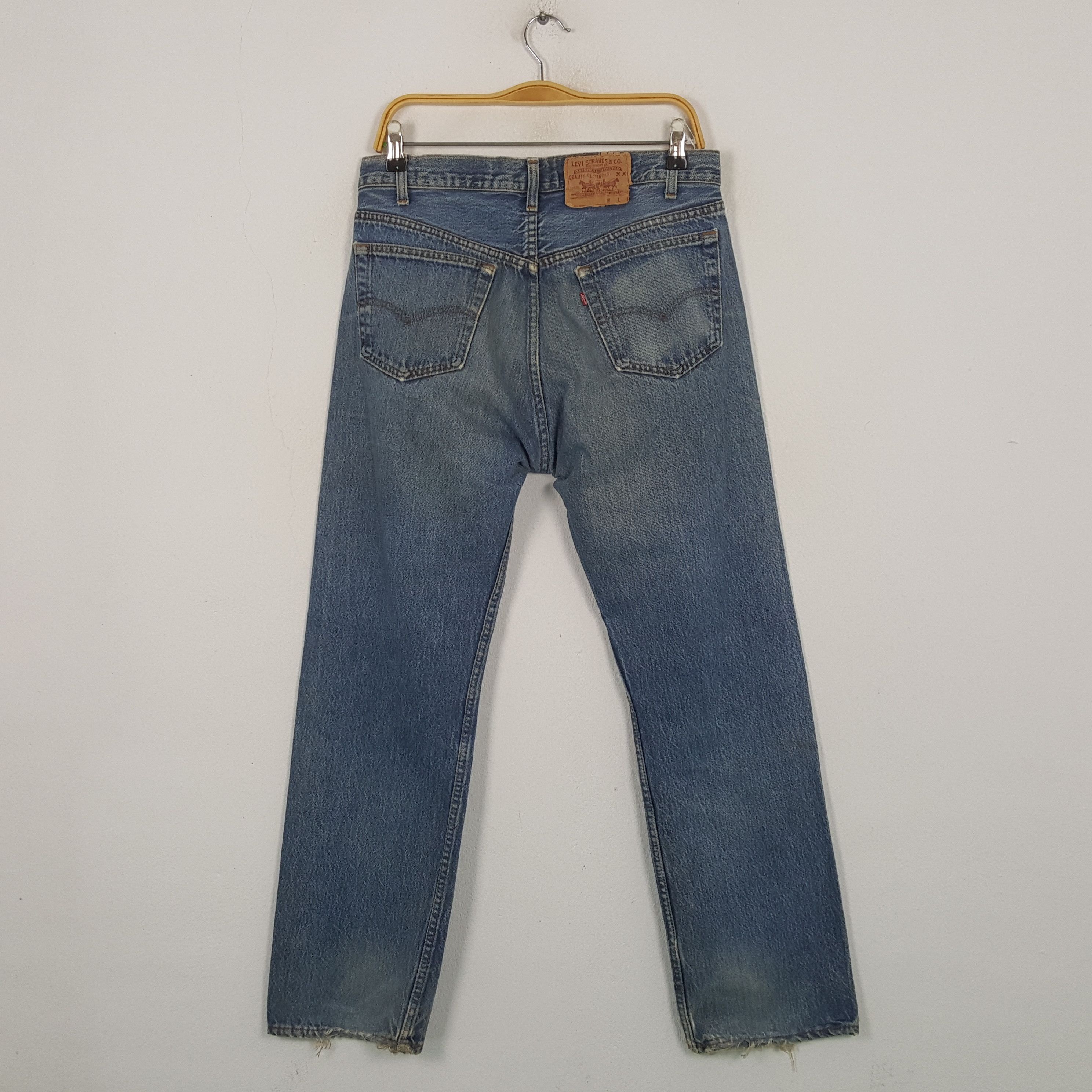 Levi's Vintage 90's Levi's 501 Distressed Denim RR9 Size US 33 - 4 Thumbnail