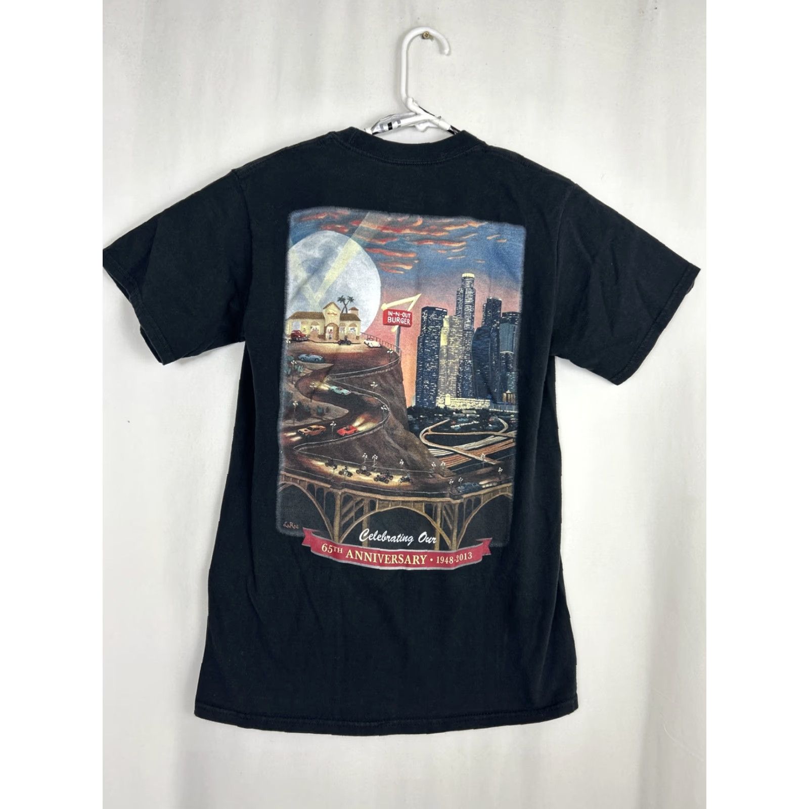 Vintage In N Out Shirt Short Sleeve T-Shirt 65th Anniversary LA Skyline 2013 Black S Mens Size US S / EU 44-46 / 1 - 7 Thumbnail