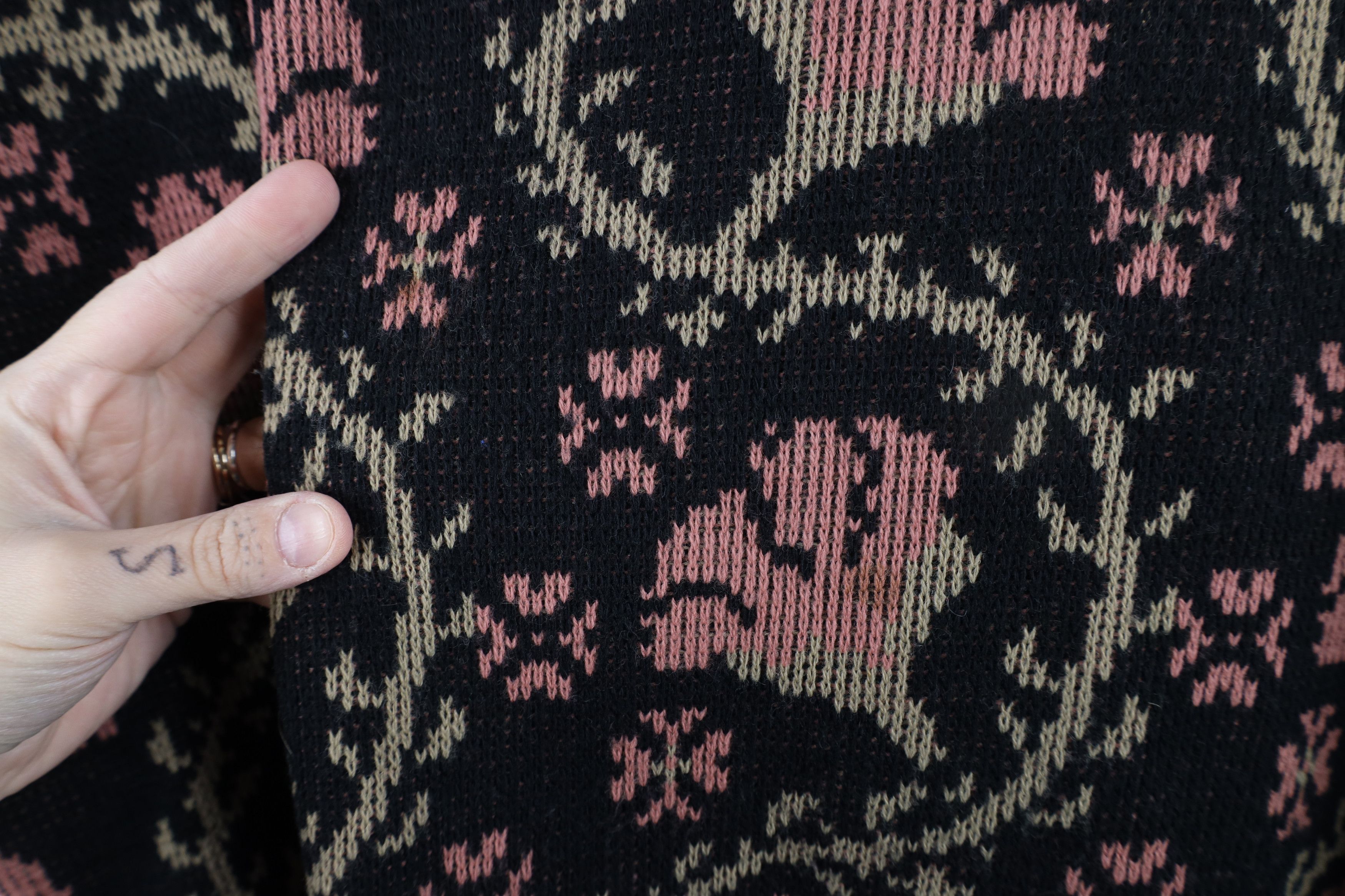 Vintage Vintage 90s Streetwear Flower Tapestry Knit Sweater USA Size M / US 6-8 / IT 42-44 - 4 Thumbnail