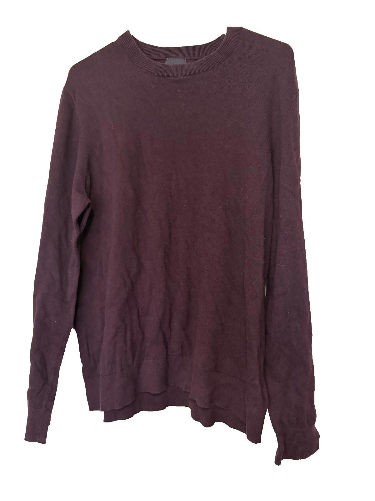 H&M H&M Maroon Crew Neck Pullover Sweater Mens XL Size US XL / EU 56 / 4 - 1 Thumbnail