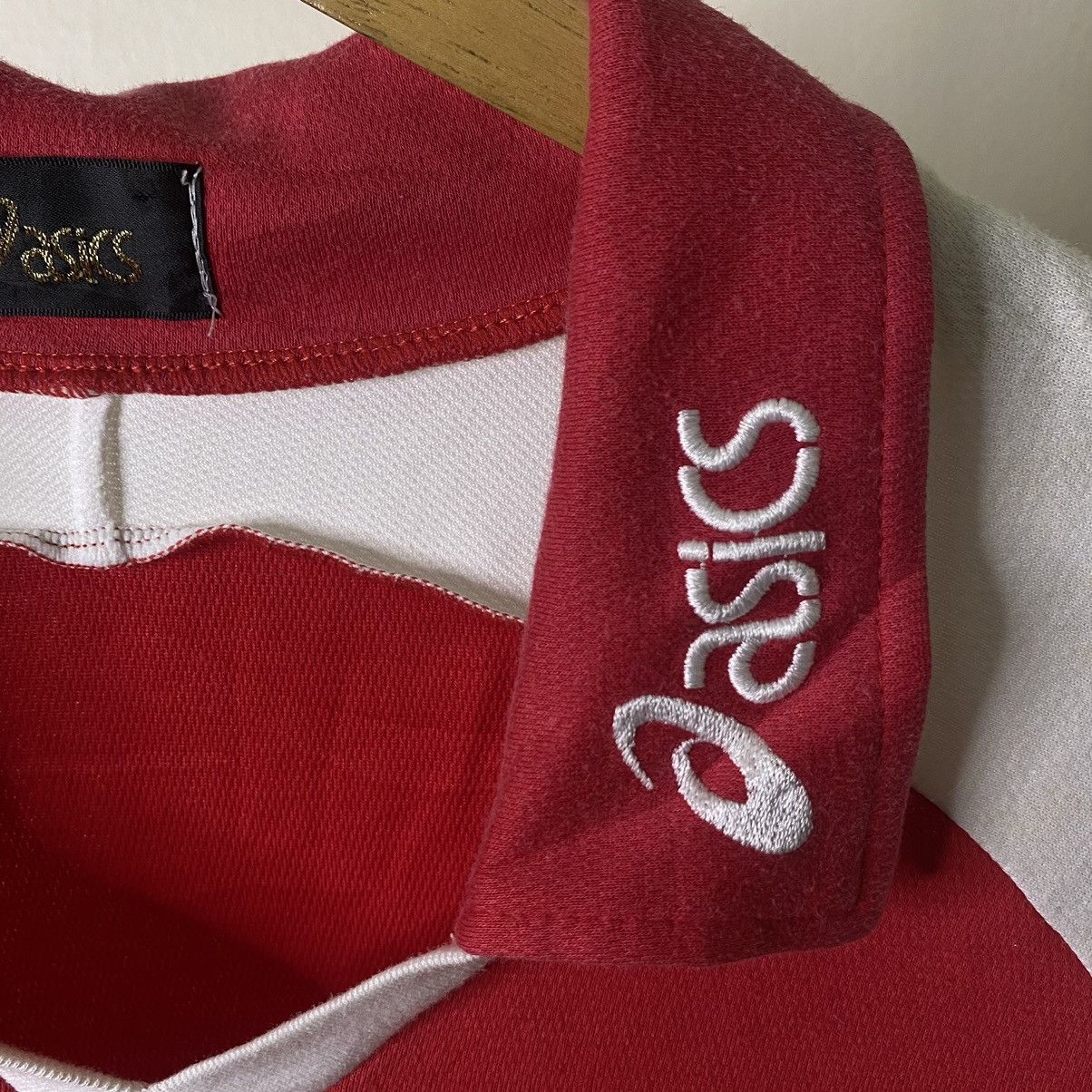 Asics Vintage 90s Asic Collar Sharp Jersey Blokecore Style Size US M / EU 48-50 / 2 - 3 Thumbnail