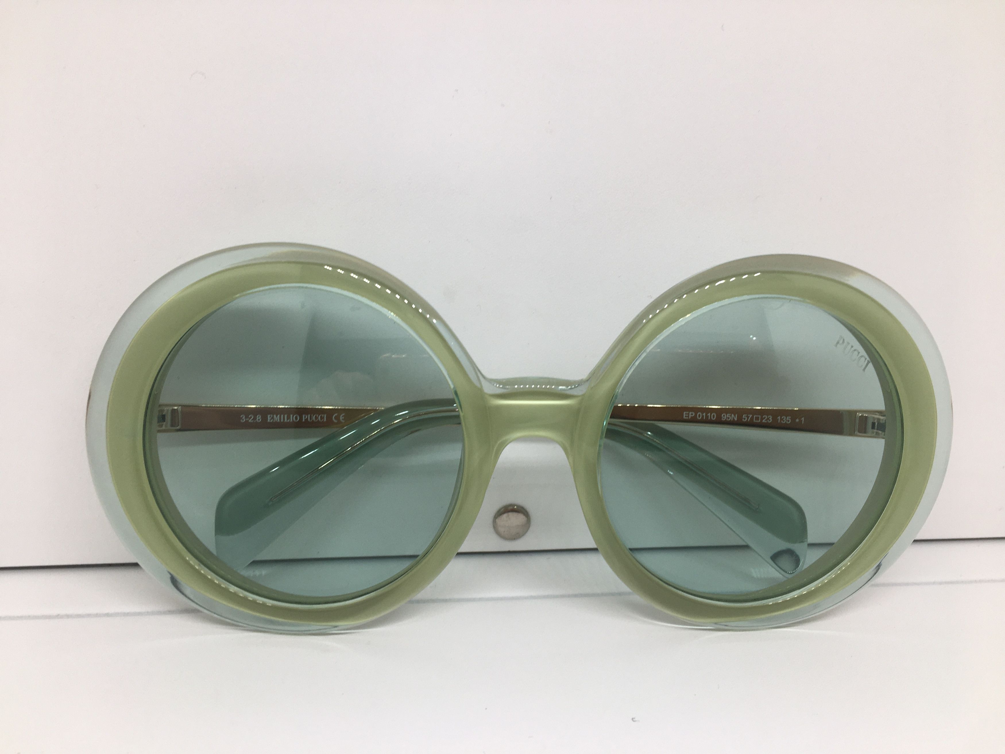 Emilio Pucci Emilio Pucci EP 0110 Oversize Round Sunglasses Frame Size ONE SIZE - 8 Thumbnail