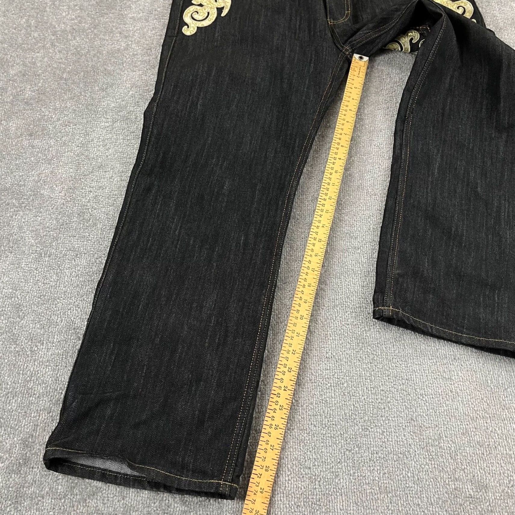 Vintage VINTAGE Imperious Delf Men’s Jeans 36x30 Straight Black Denim Hip Hop Y2K Size US 36 / EU 52 - 5 Thumbnail