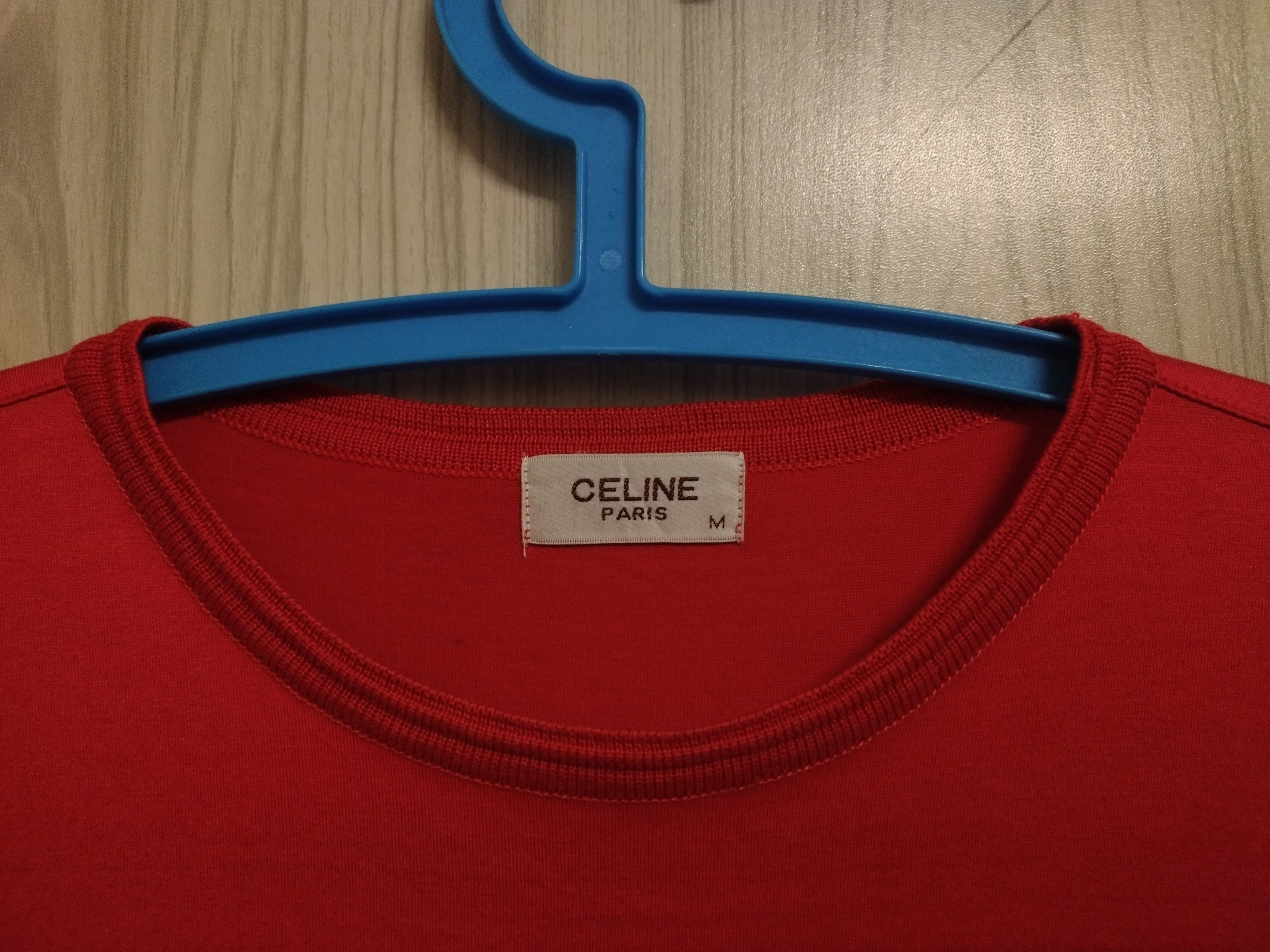 Celine × Designer × Vintage SEND OFFER~Iconic Vintage Celine Classic Logo Pocket T Shirt Size US M / EU 48-50 / 2 - 3 Thumbnail