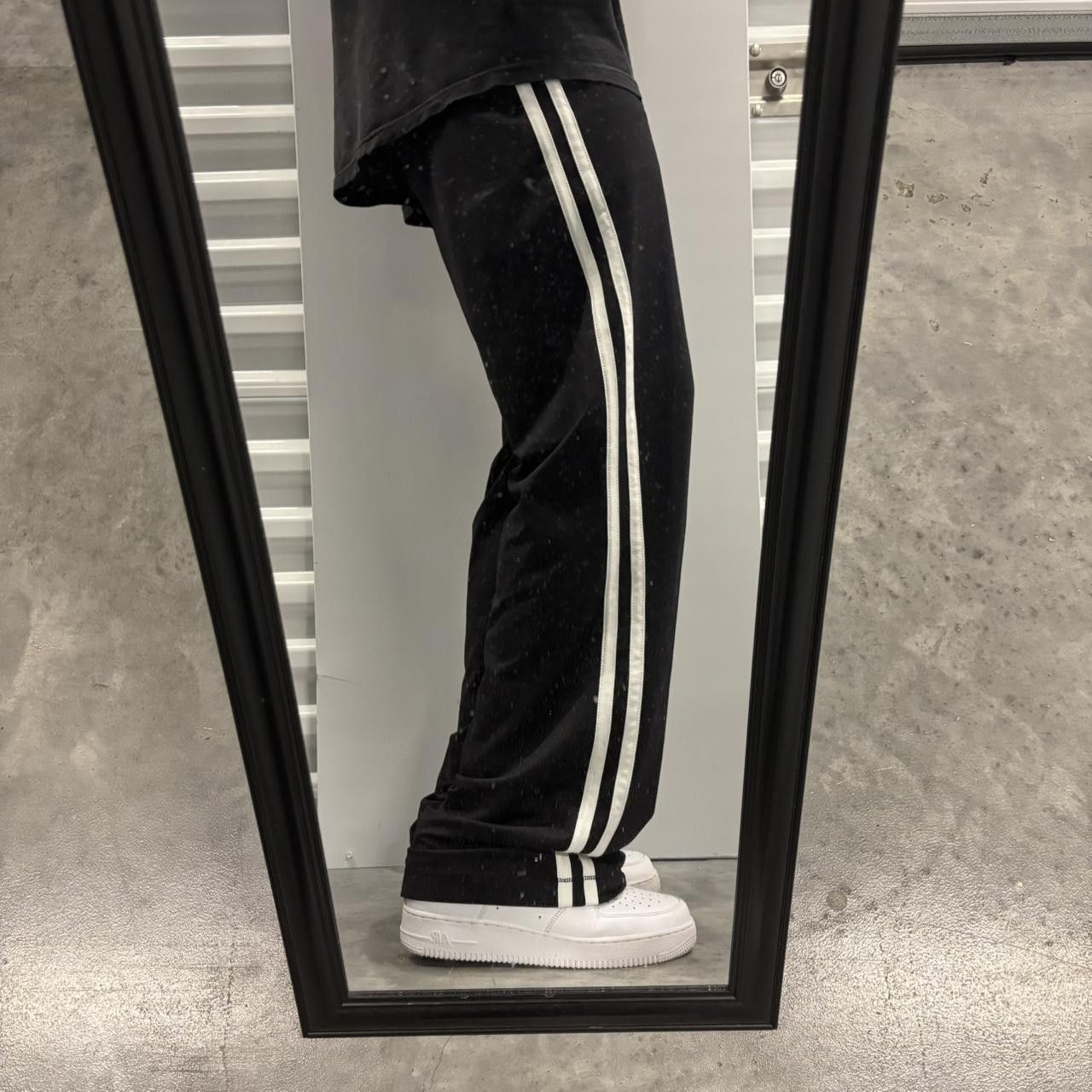 Japanese Brand × Vintage Crazy Vintage Y2K/2000s Black Striped Streetwear Essential Track Pants! Size US 32 / EU 48 - 1 Thumbnail