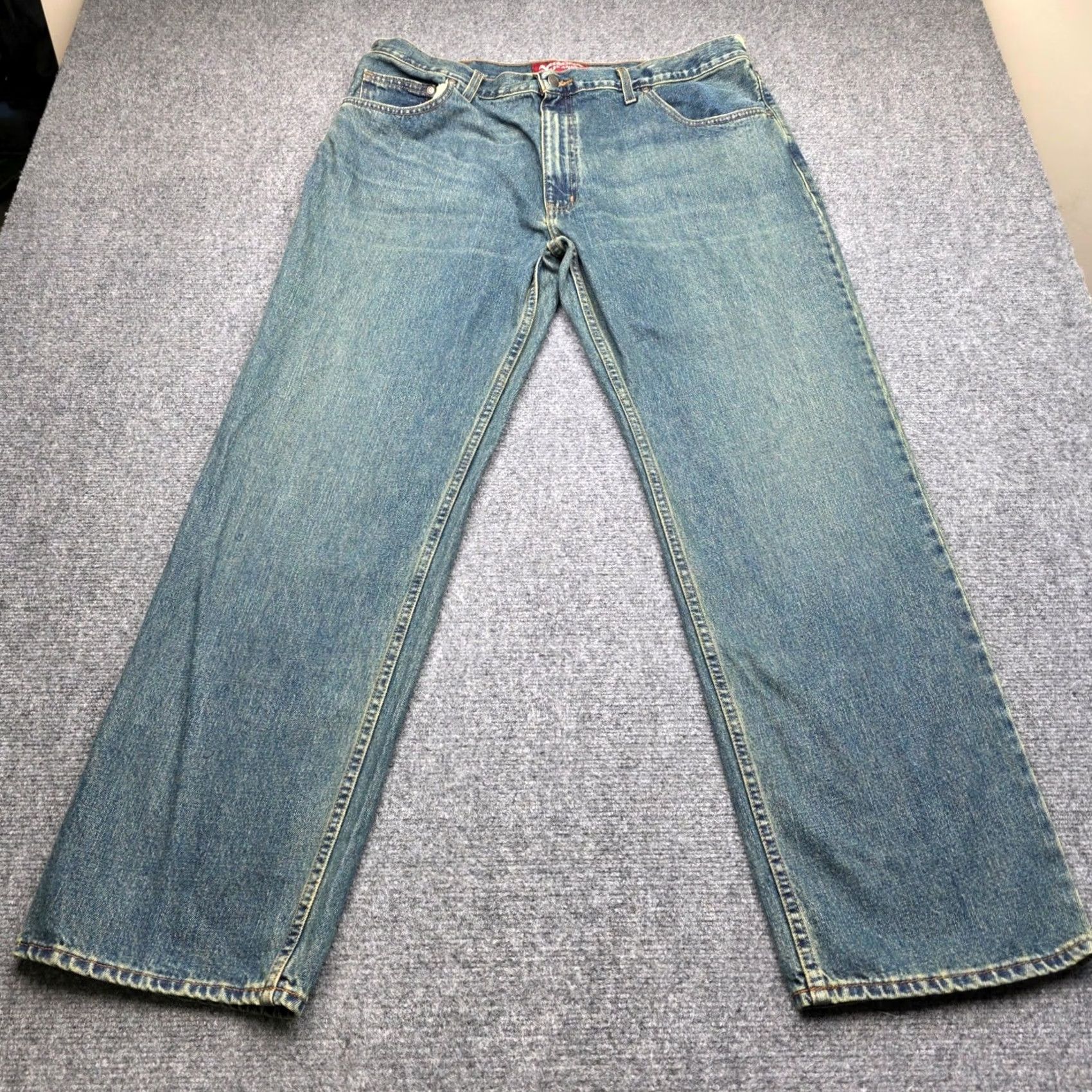 Vintage Arizona Jean Co Jeans Loose Straight 40x32 Blue 100% Cotton Denim Men Size US 40 / EU 56 - 2 Thumbnail