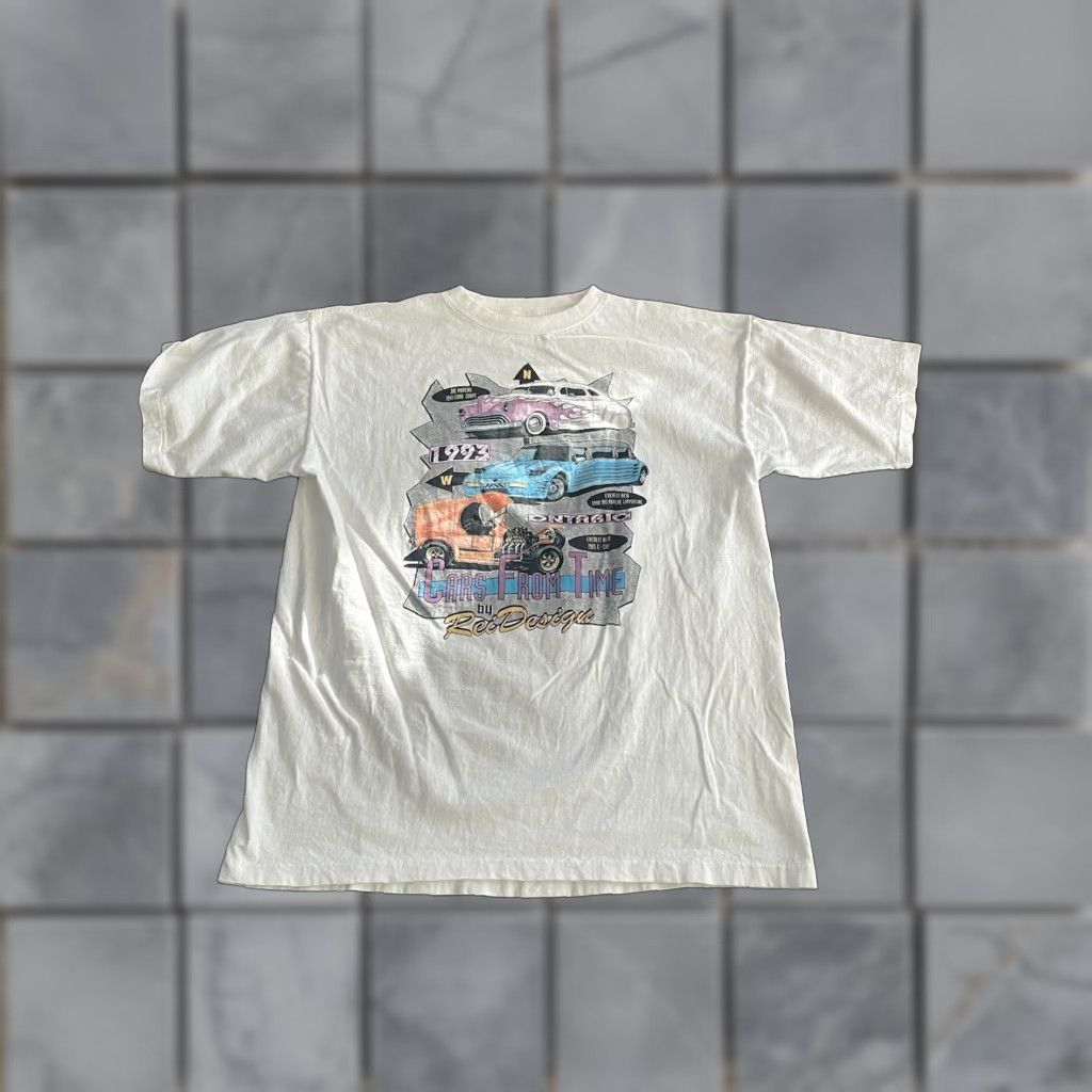 Vintage VINTAGE 1993 Hot Rod T-Shirt White XL Men Mens Size XL Shirt Size US XL / EU 56 / 4 - 1 Thumbnail