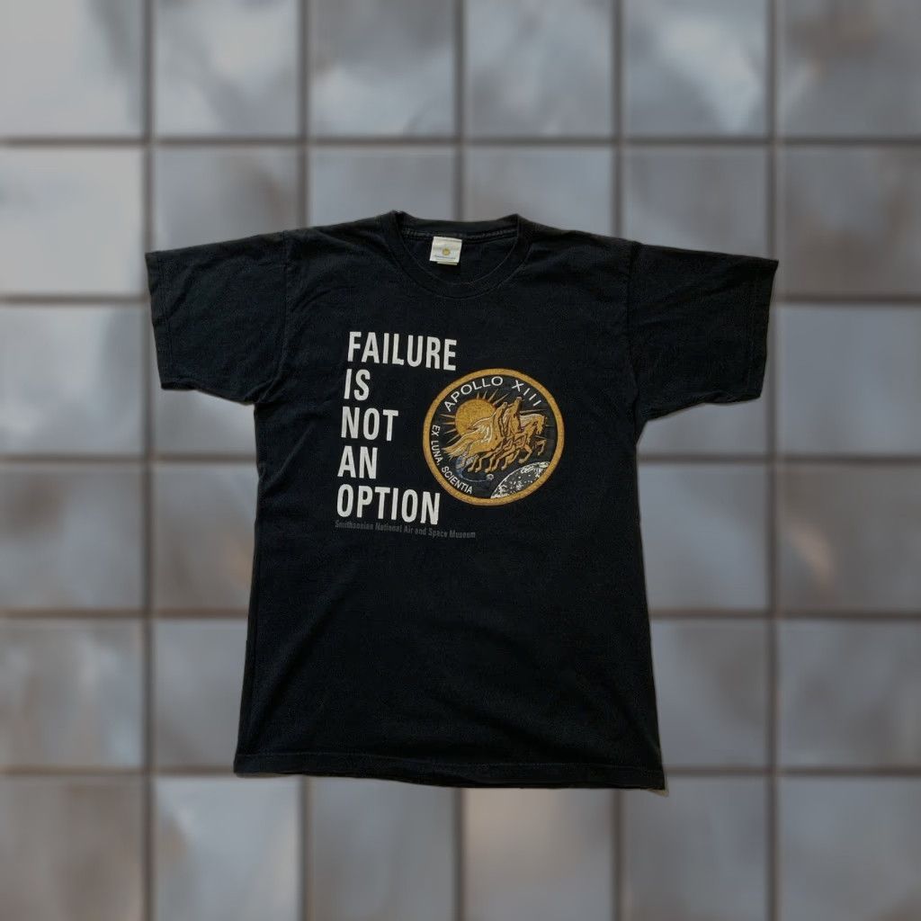 Vintage VINTAGE Smithsonian Apollo XIII Failure Is Not An Option T-Shirt Mens MD Black Space Shirt Size US M / EU 48-50 / 2 - 1 Thumbnail