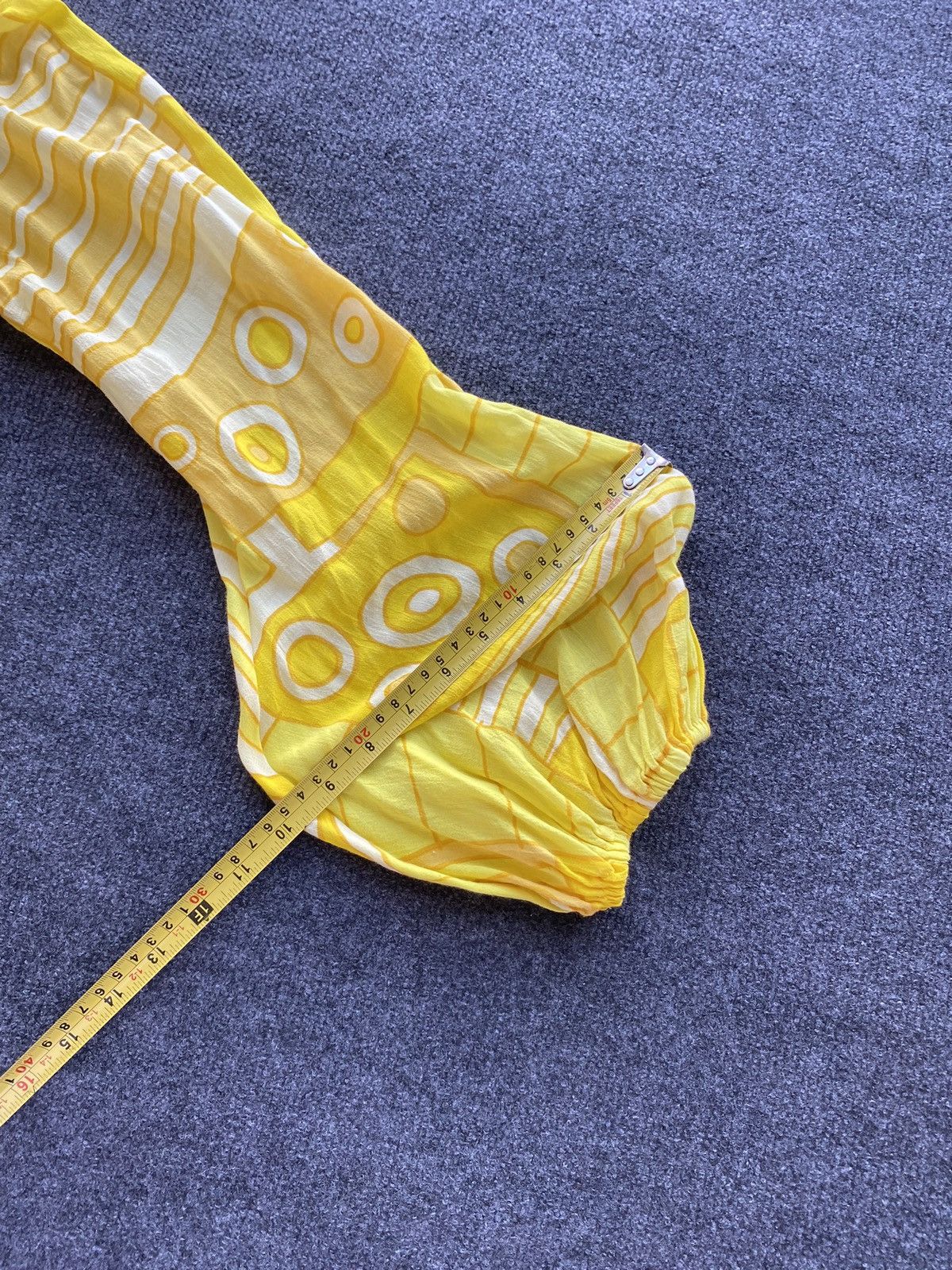 Miss Sixty 🔥Miss Sixty Sexy Balloon Sleeve yellow blouse alt goth emo Size L / US 10 / IT 46 - 7 Thumbnail
